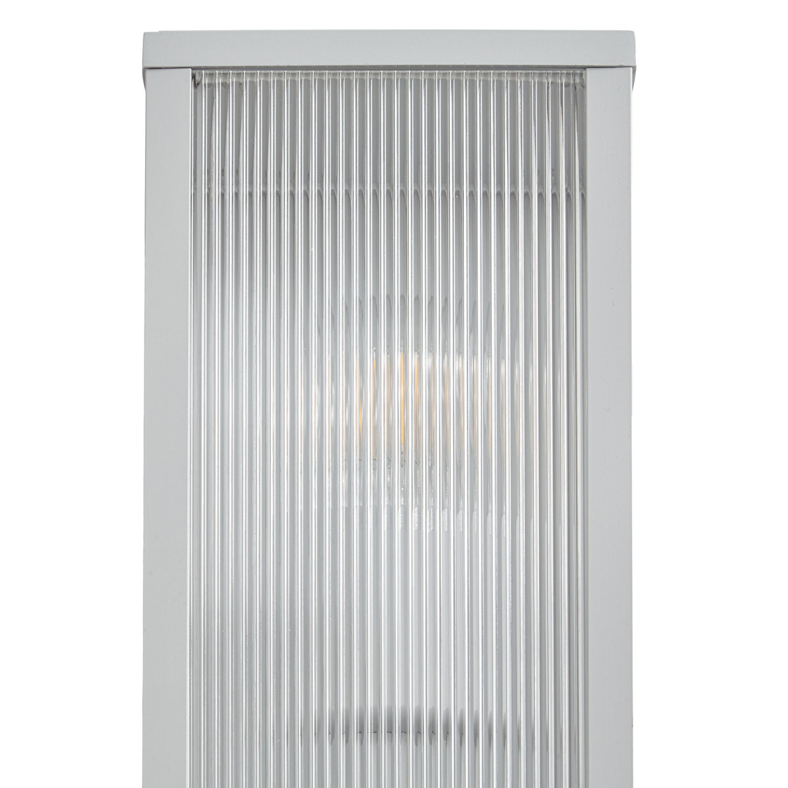 Venkovní nástěnné svítidlo Peldar, 26 cm, šedá/rýhovaná, IP44 – Lindby