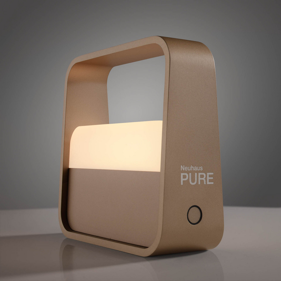 Pure Go LED-batteridriven bordslampa, brons / antikmässing från Pure