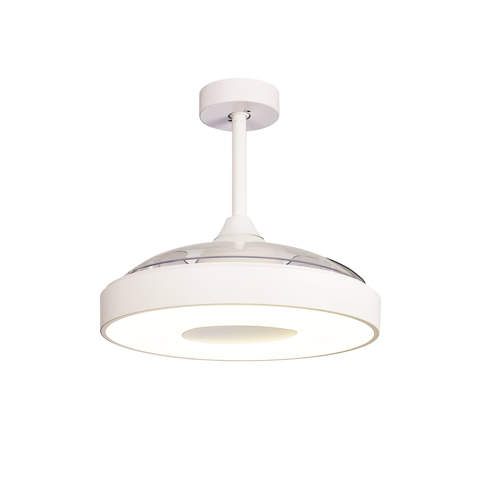 Coin LED-Deckenventilator, weiß, DC leise, CCT - Mantra