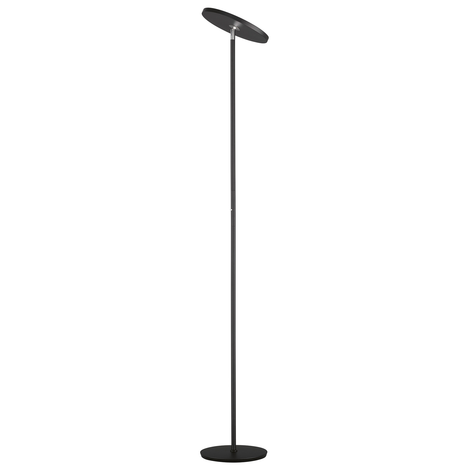 LED-lattiavalo Fabi metallia, himmennys, musta