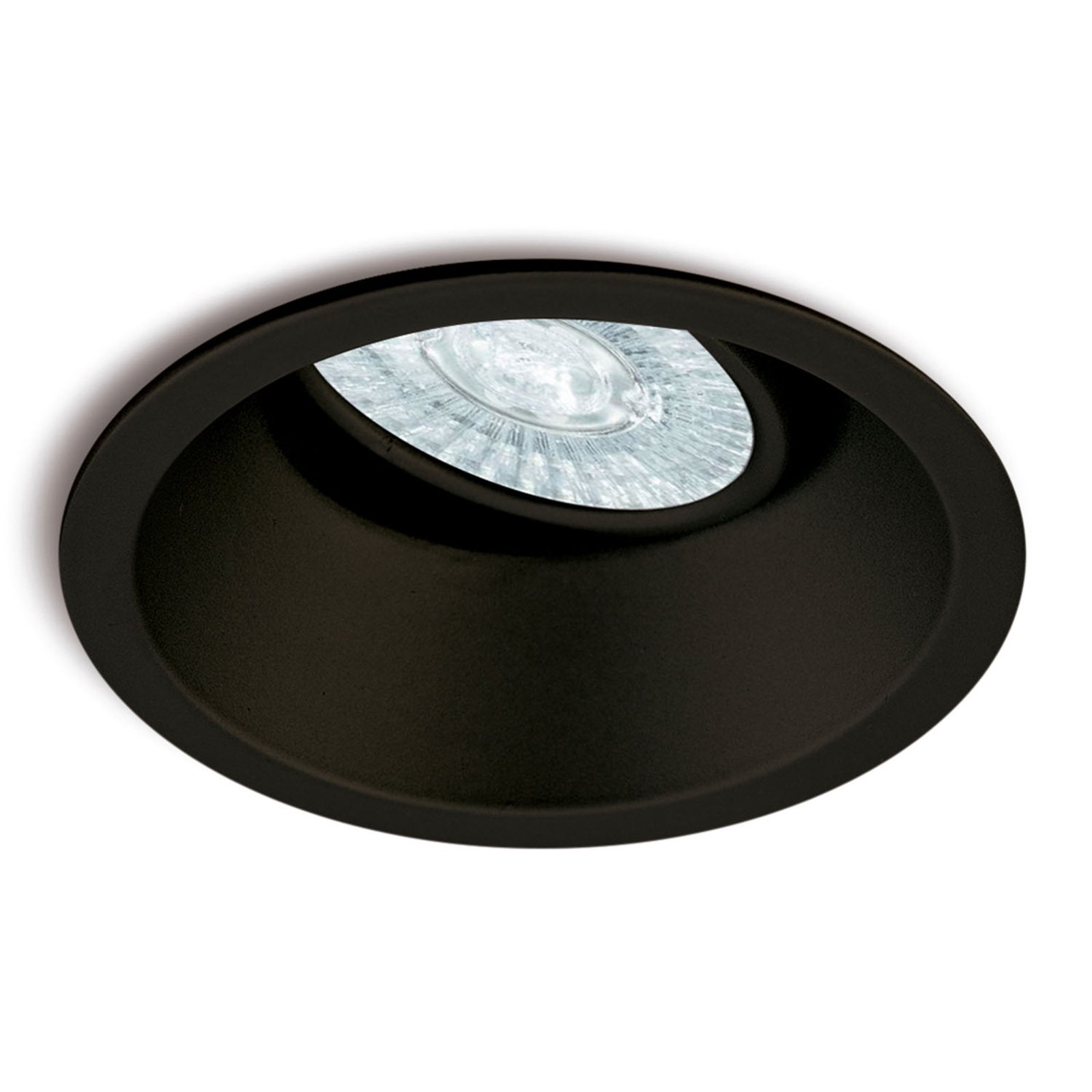 Mantra Comfort indbygningslampe, rund, mat sort - downlight 230 volt - indbyggede spot downlight - indbygningsspot - moderne indbygningslampe gangområde - mat sort - aluminium