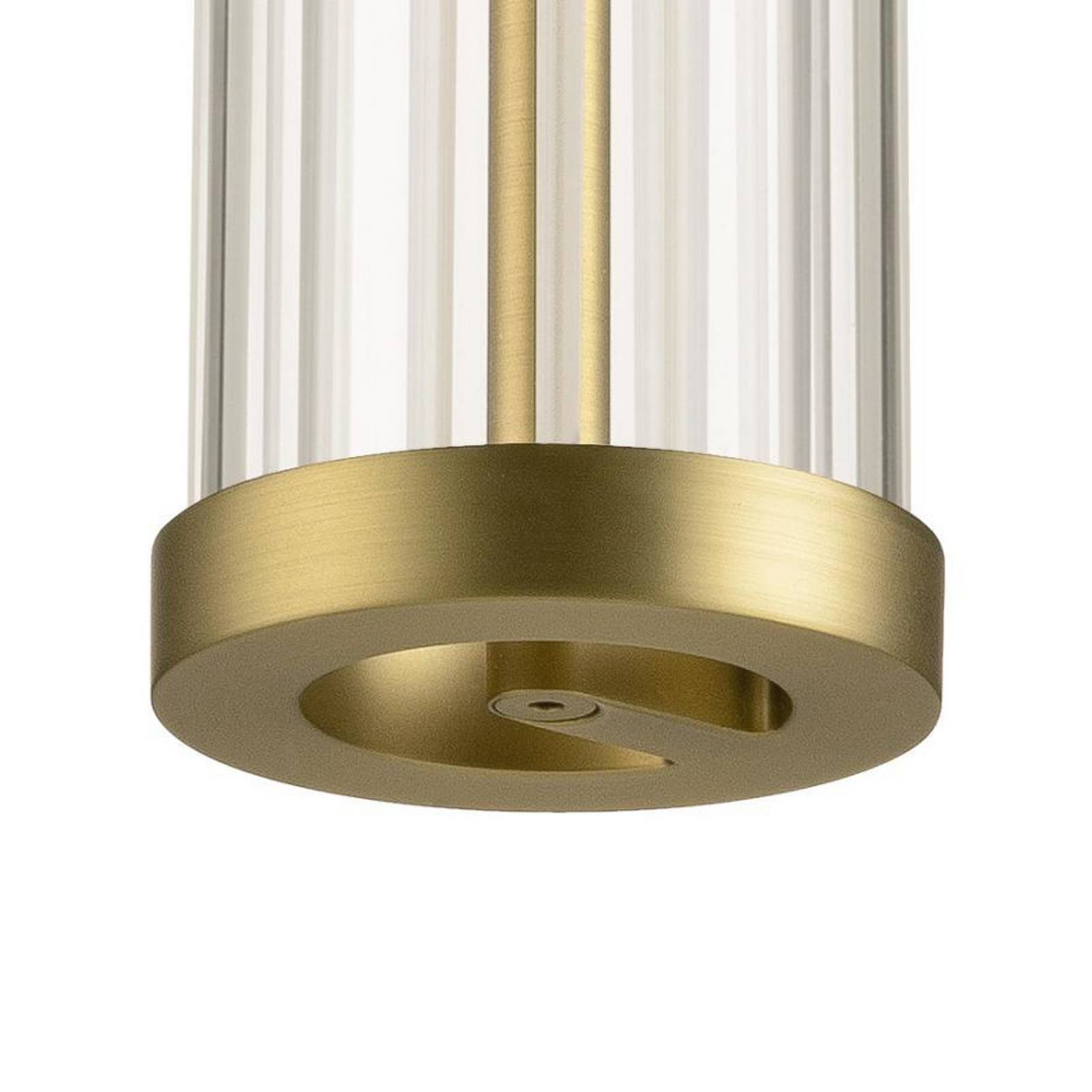 SLV Lampa wisząca LED Quimera, kolor mosiężny, Ø 8 cm, CCT