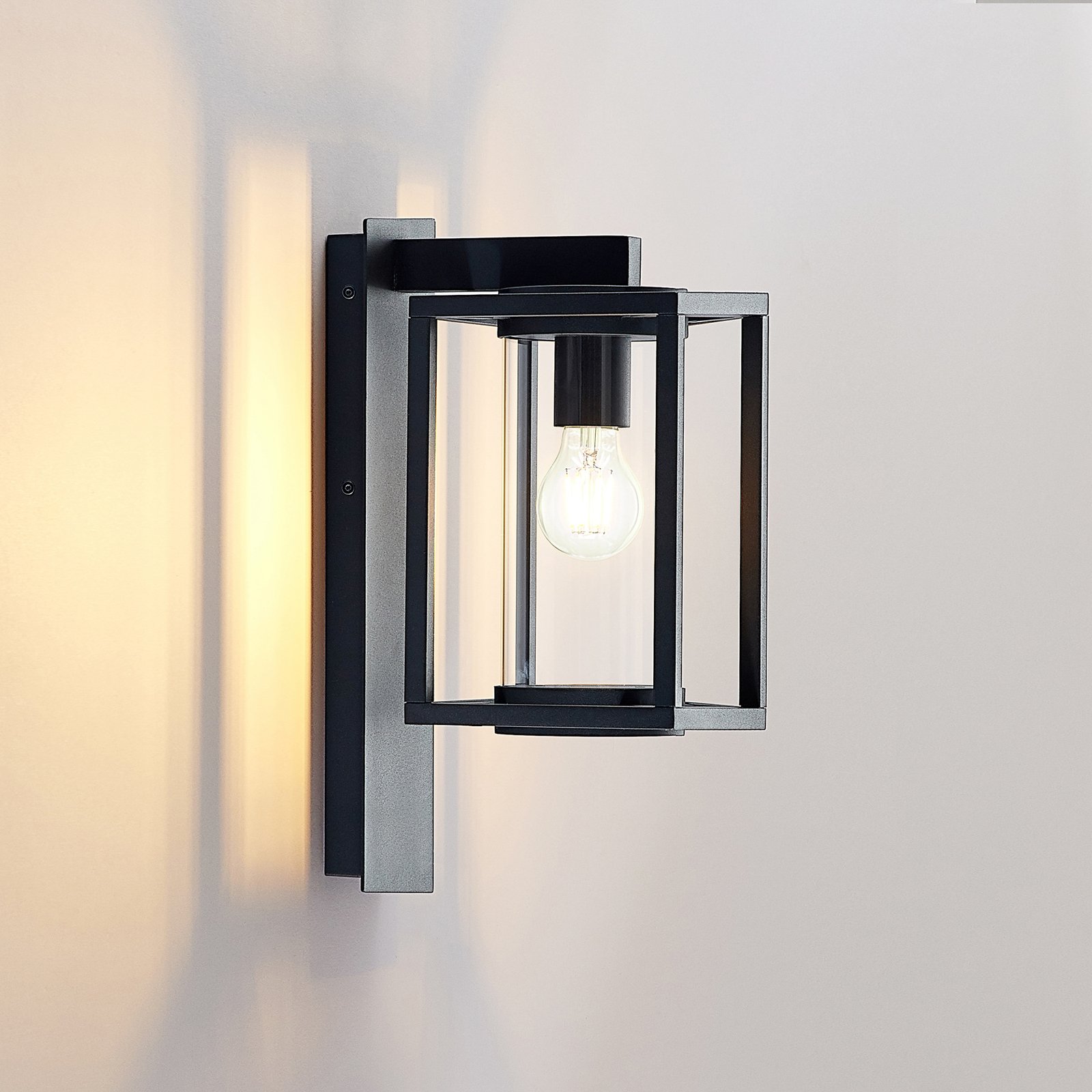 Lucande Außenwandlampe Ferda, 2er-Set, anthrazit, IP44