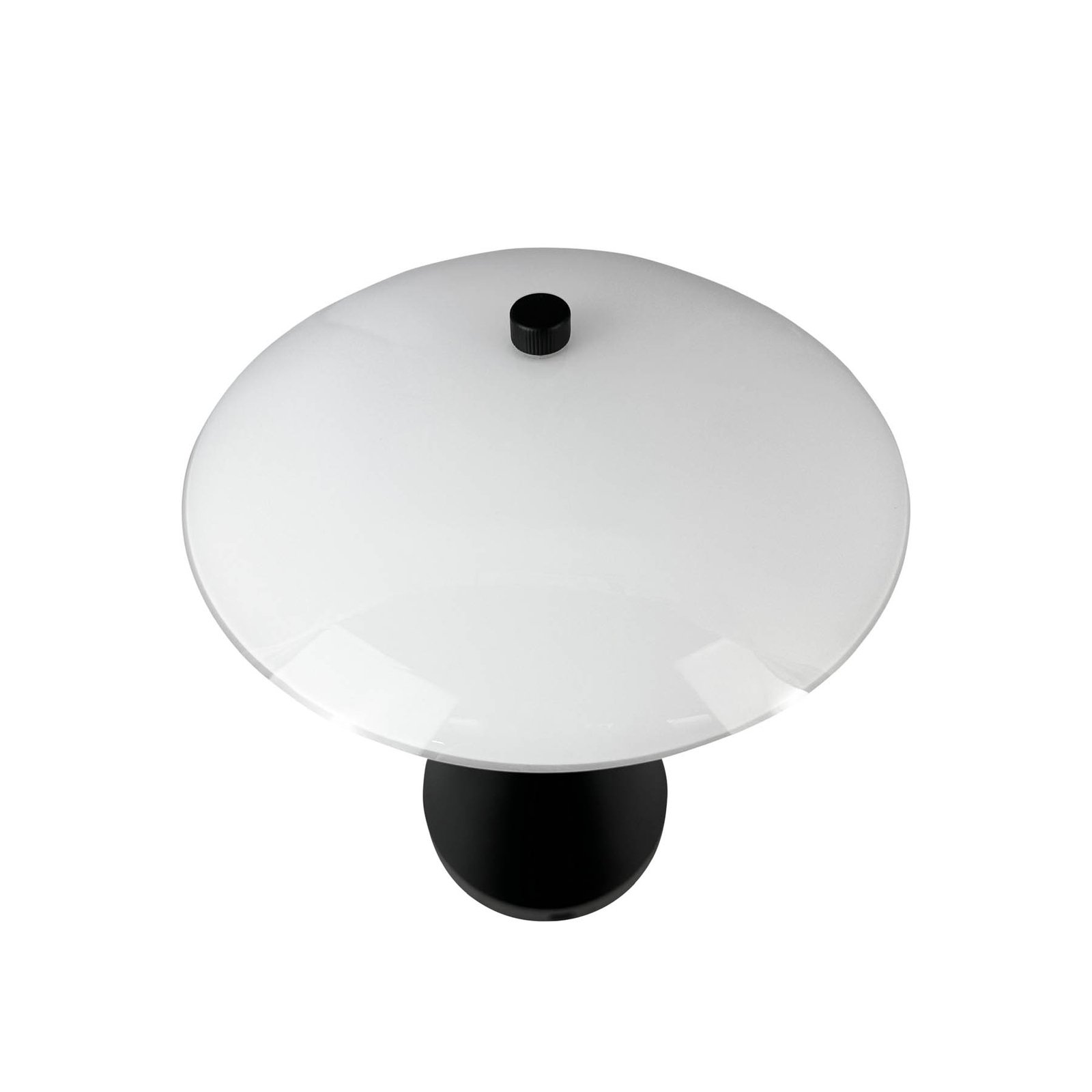 Dyberg Larsen LED-bordslampa Vienna, svart/opal 28 cm