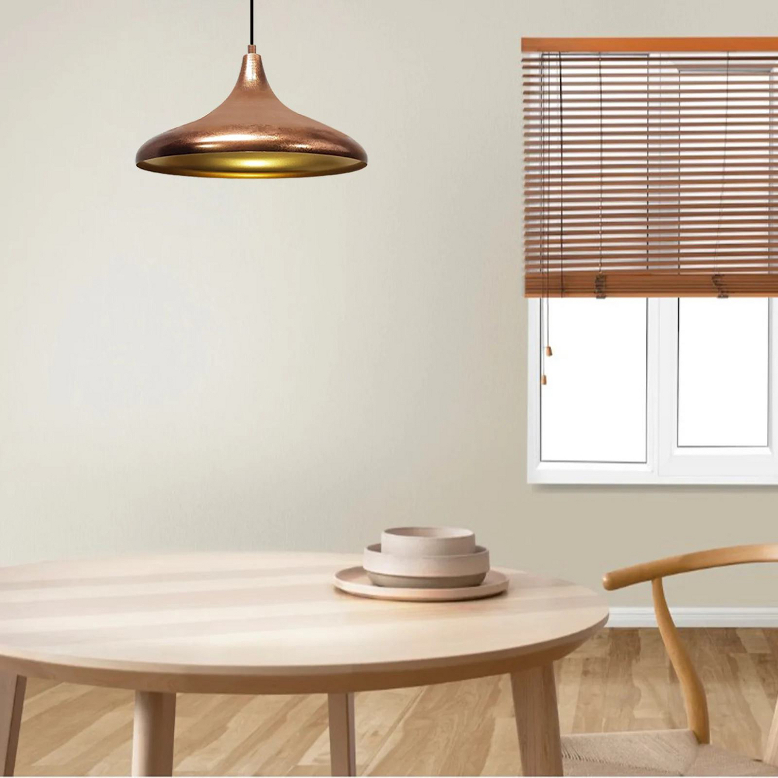 Suspension Claus, cuivre/or, Ø 35 cm, métal