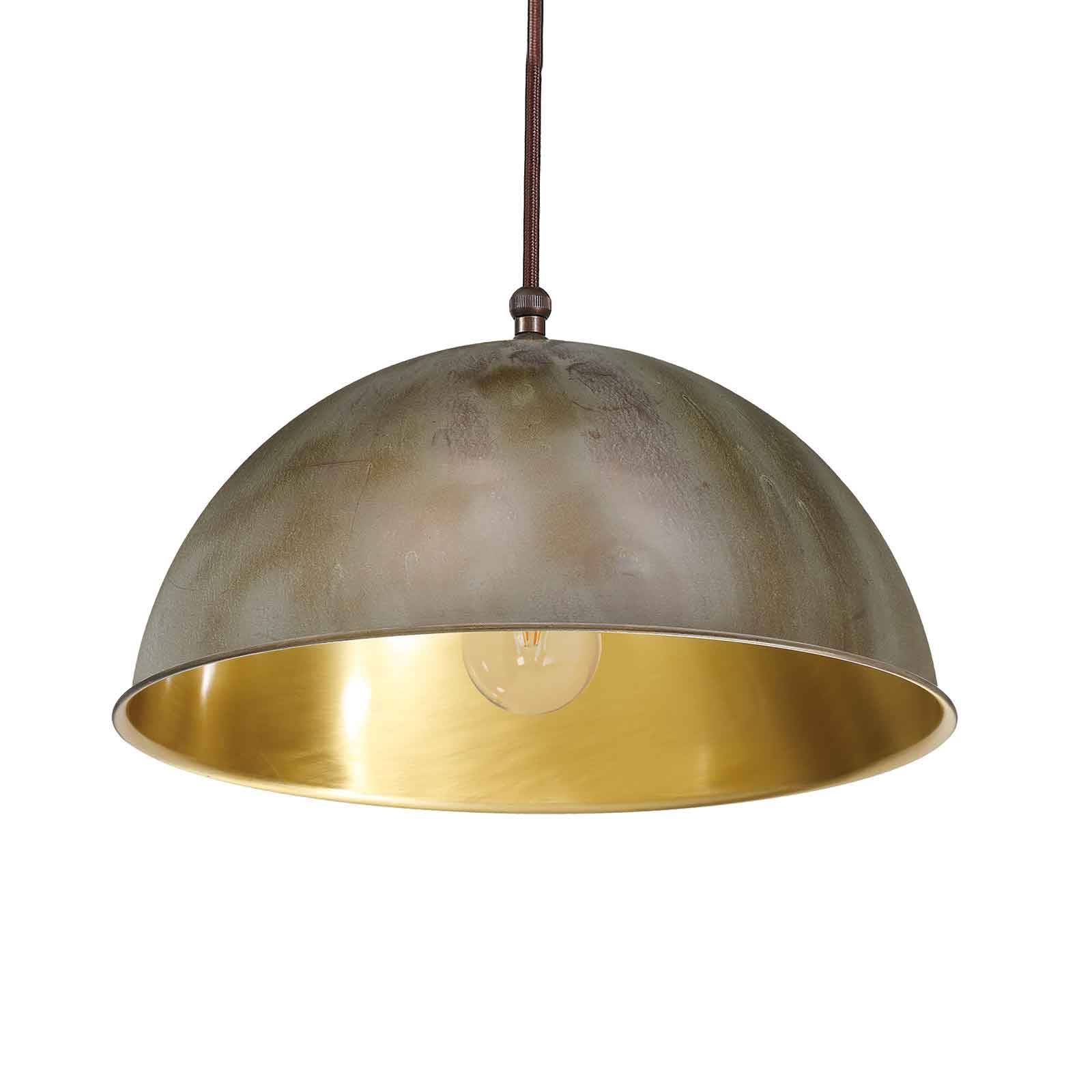 Moretti Luce Hänglampa Circle guld/antikmässing Ø 20 cm