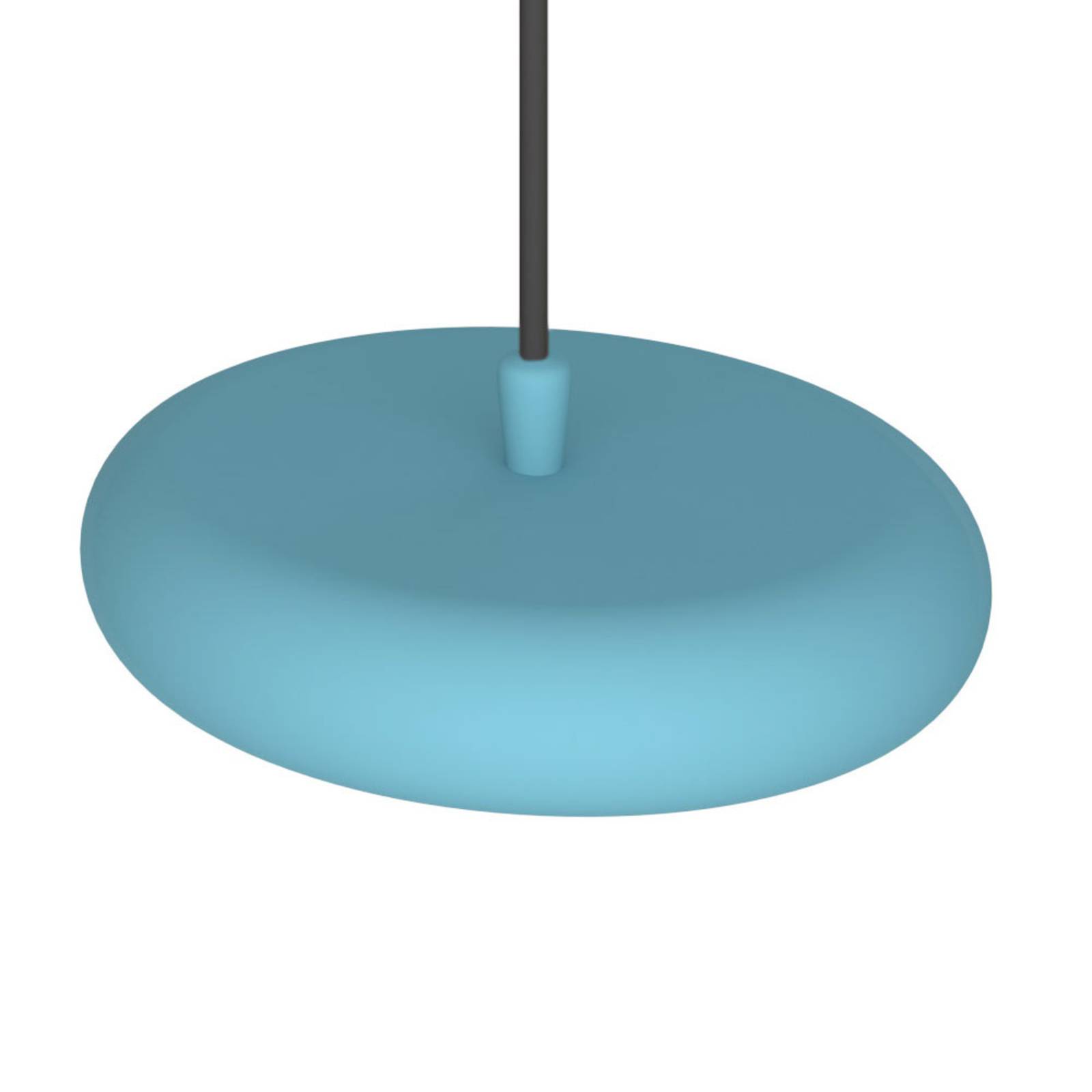 Pujol Iluminación LED-riippuvalaisin Boina, Ø 19 cm, sininen - moderni lamppu Olohuoneen/ruokailutila