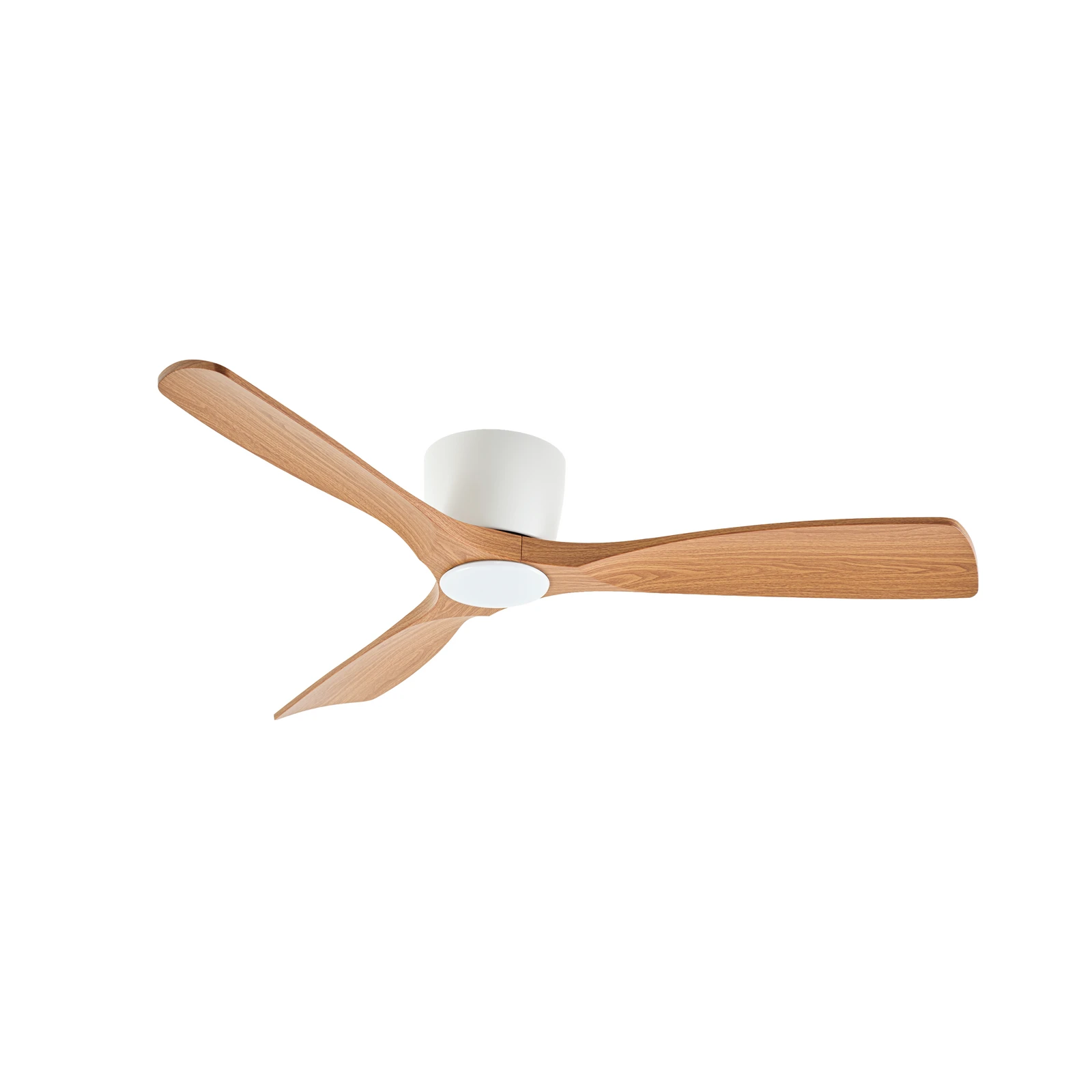 Lucande Smart LED-Deckenventilator Moneno, weiß/holz, Tuya