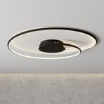 Lindby Joline LED ceiling lamp, Ø 70 cm, black, metal