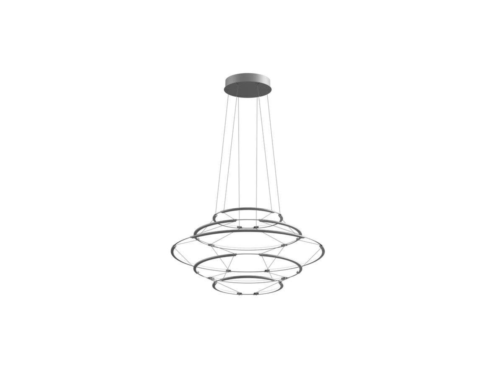 Drop 5 Lustră Pendul Satin Silver - Nemo Lighting