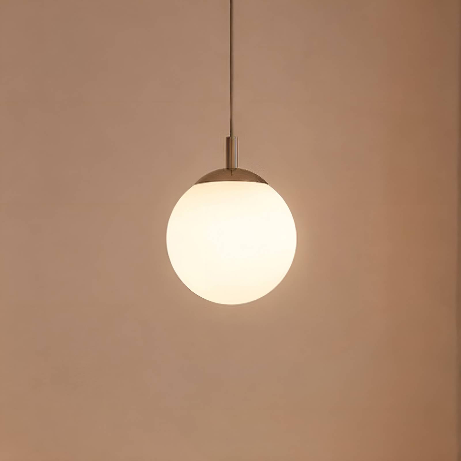 Żyrandol Paul Neuhaus Bolo, szklany klosz, Ø 25 cm