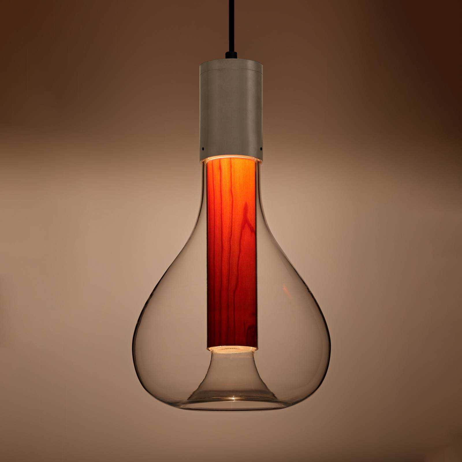 Lzf lamps lzf eris led függő lámpa üveg alumínium/cseresznye