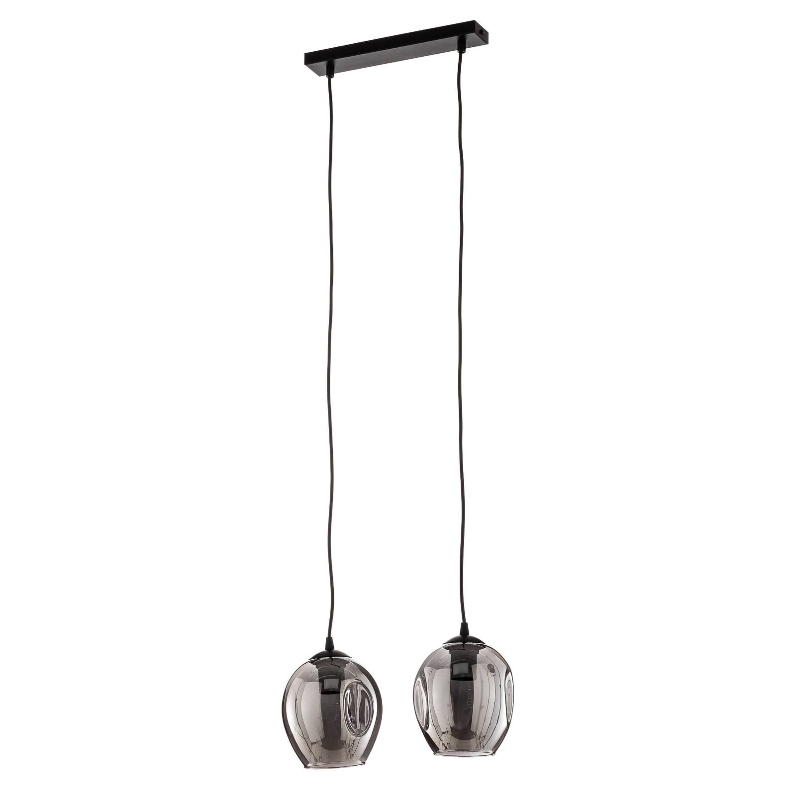 Suspension Starla 2lampes verre graphite