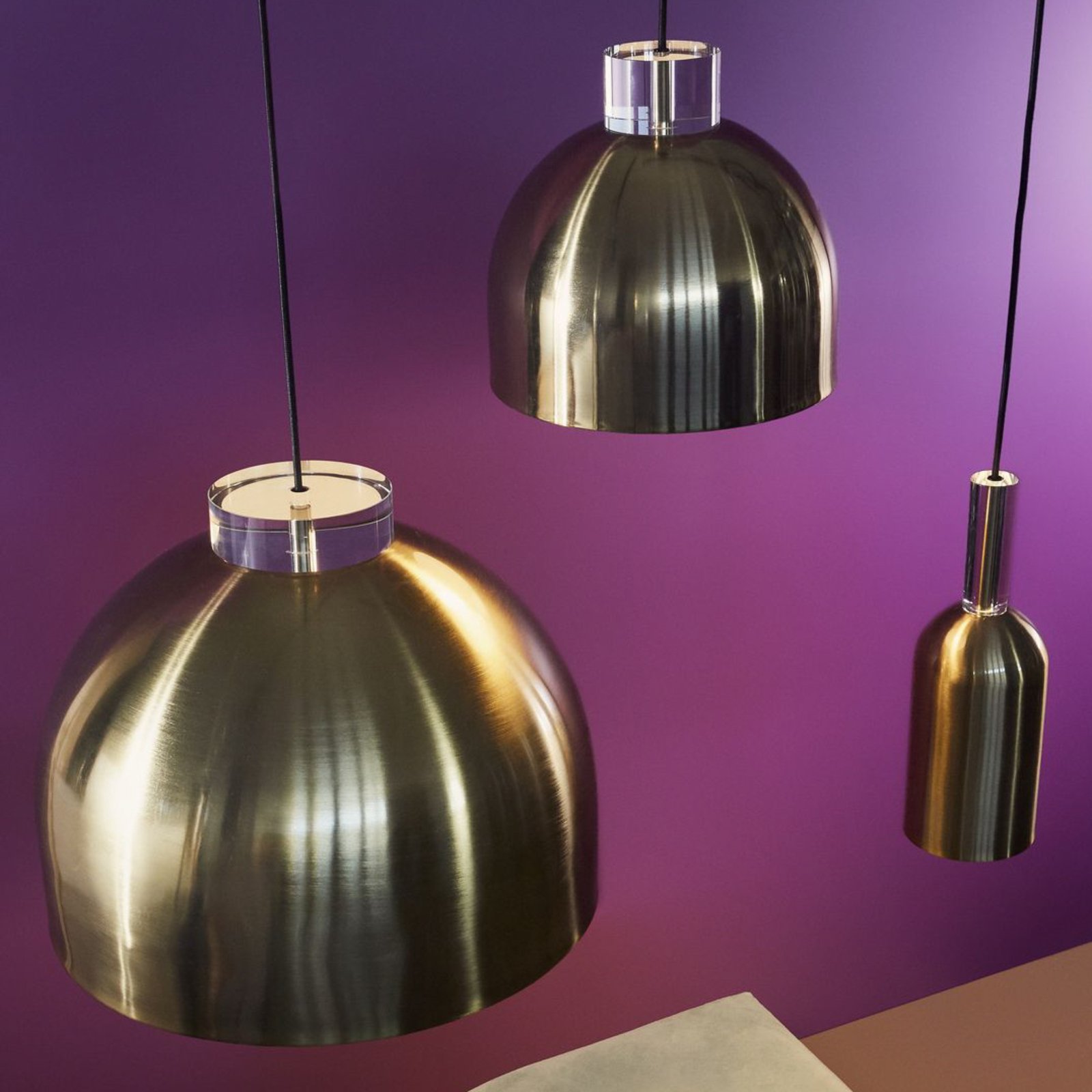 Luceo Round Lampa Wisząca Ø28 Złota/Przezroczysty/Przezroczysta - AYTM