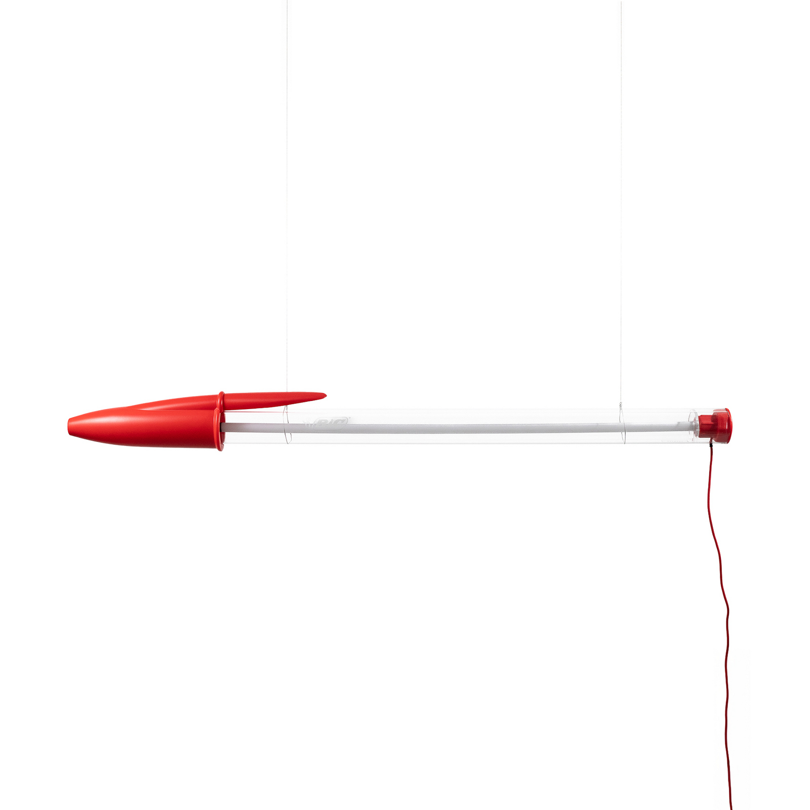 BIC LED-Pendelleuchte, rot, Länge 173 cm - Seletti