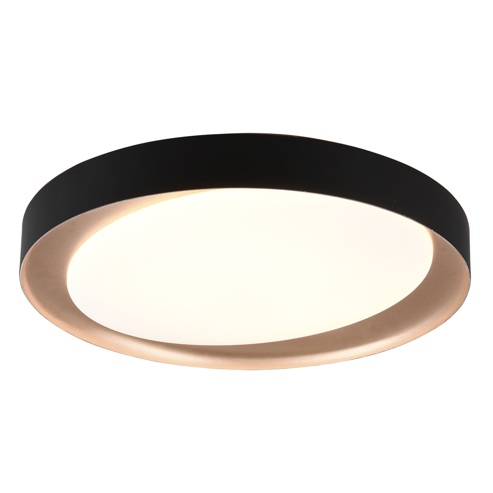 LED-taklampe Zeta tunable white, svart/gull
