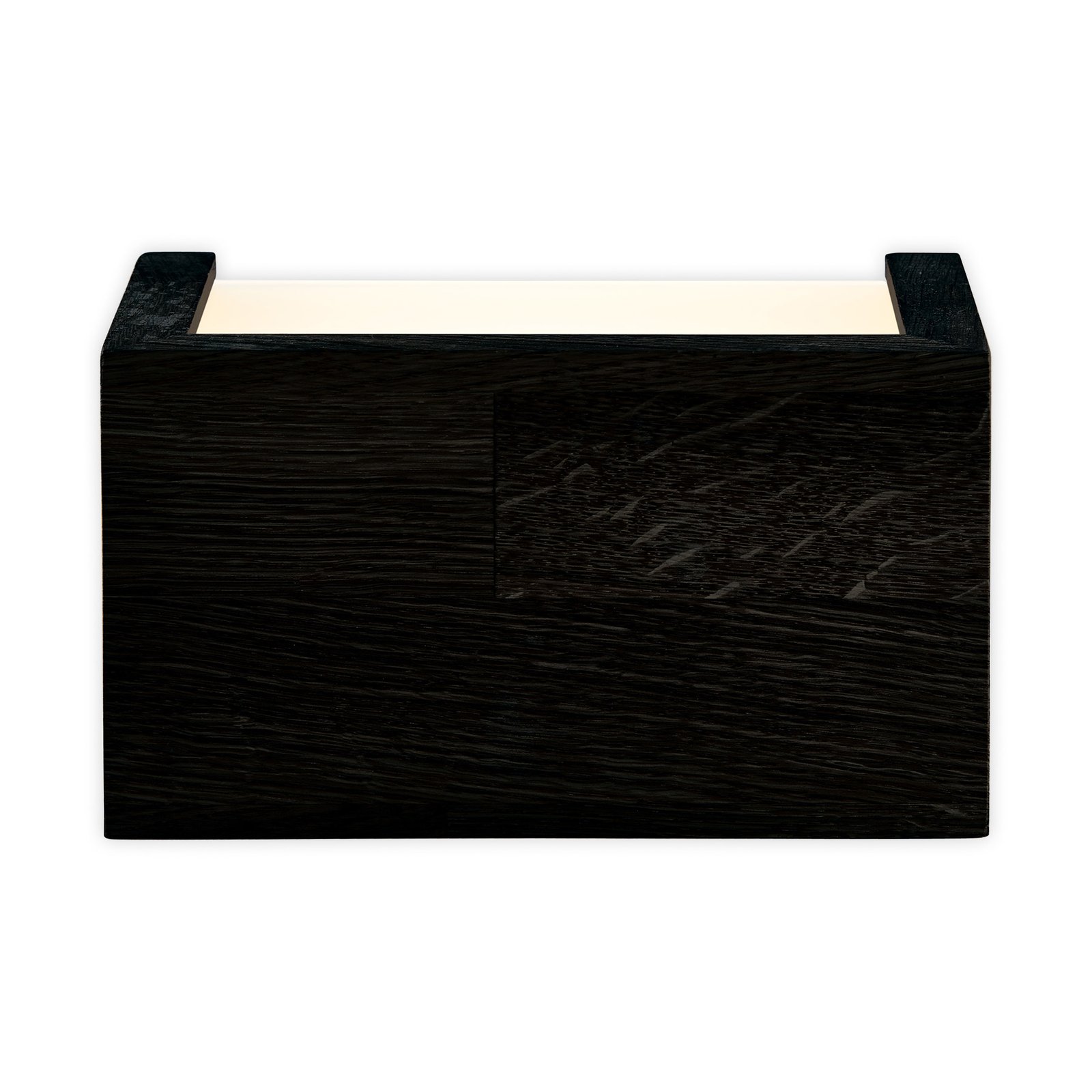 HerzBlut Timon LED wall lamp up/down charcoal oak