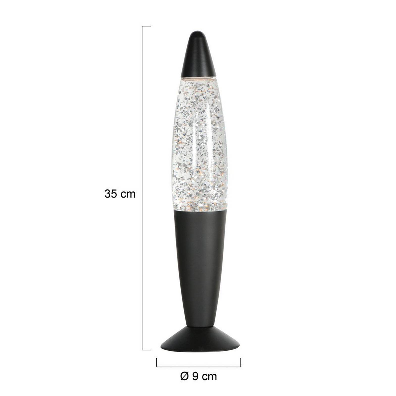 Tischlampe Volcan 4187, schwarz, Glittereffekt, E14 günstig online kaufen