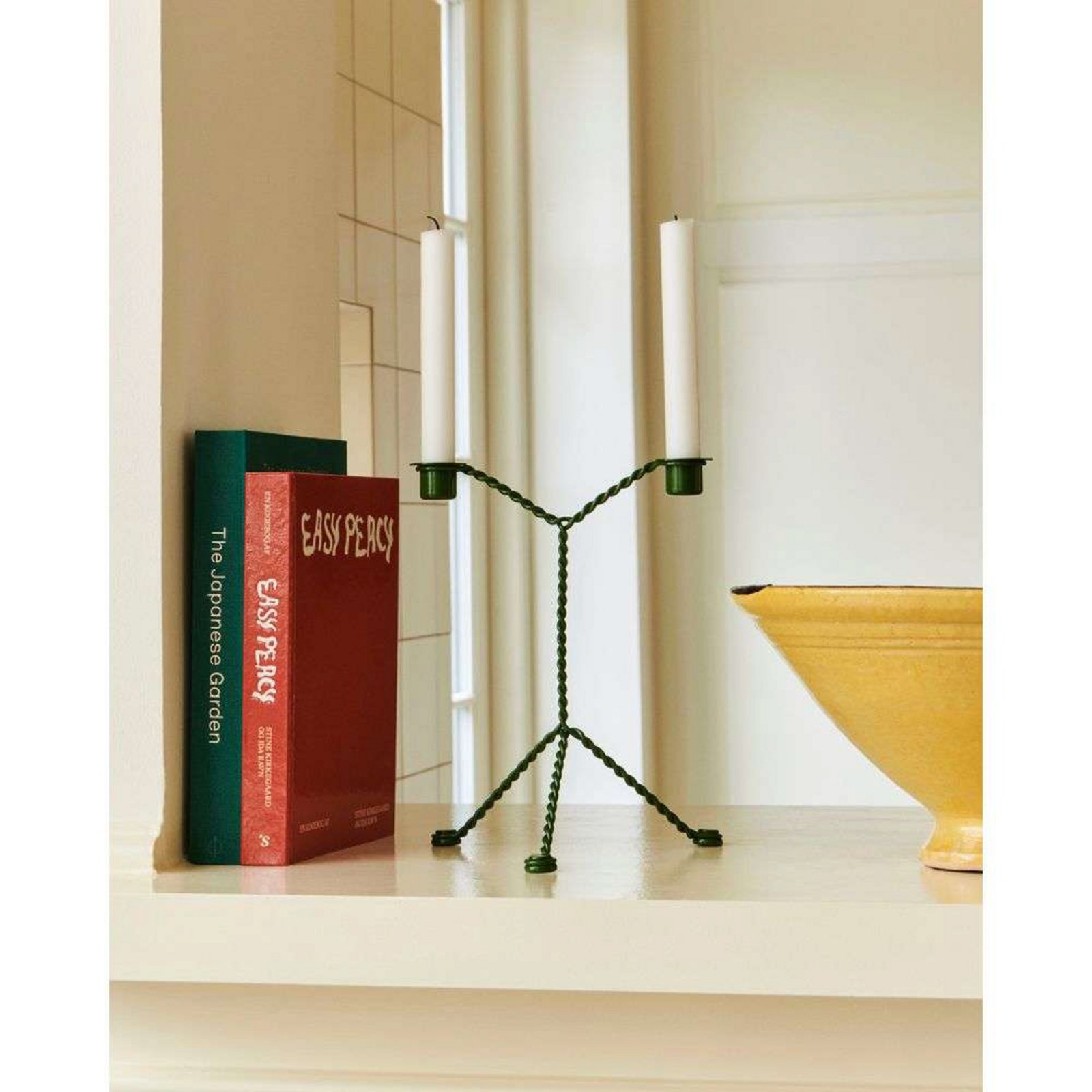 Wire Candleholder Green - Hay