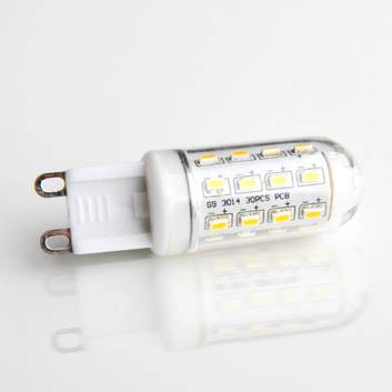 G9 3W 830 LED žiarovka v tvare rúry číra