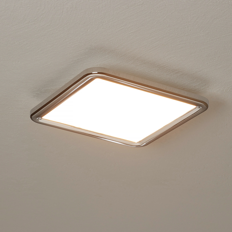 LED-Deckenleuchte Neptun, easydim 30x30cm, Chrom
