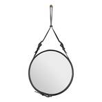 Adnet Wall Mirror Circular Ø45 Black Leather - GUBI