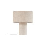 Elfie pöytävalaisin, beige, E27, Ø 35 cm, pellava - Lindby