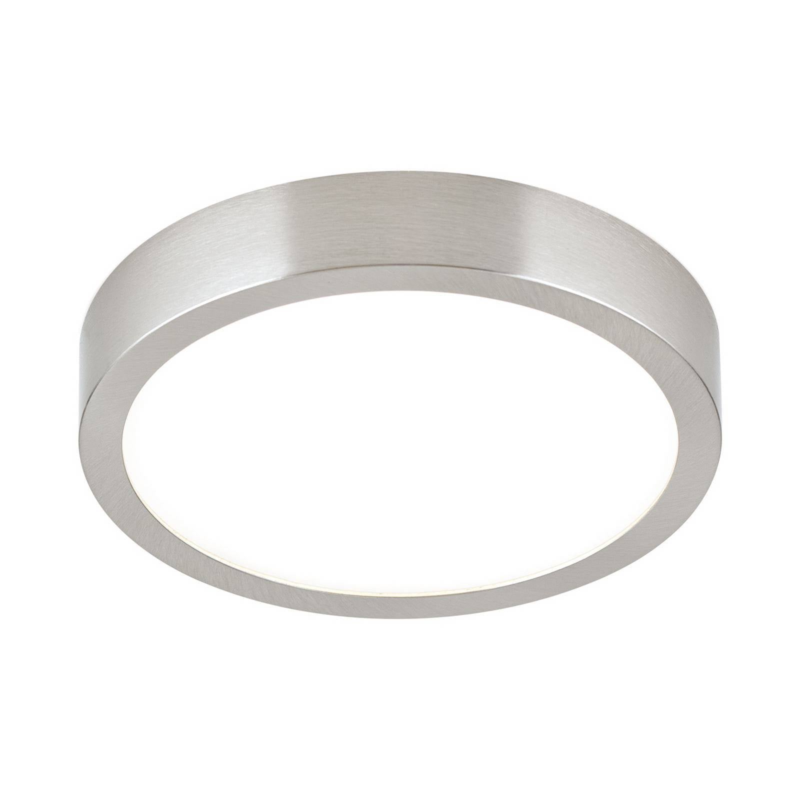 LED-Deckenlampe Disc, nickelfarben satiniert, Ø 14 cm, CCT
