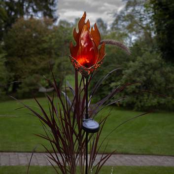 LED-Solarleuchte Melilla Flame in Flammen-Form