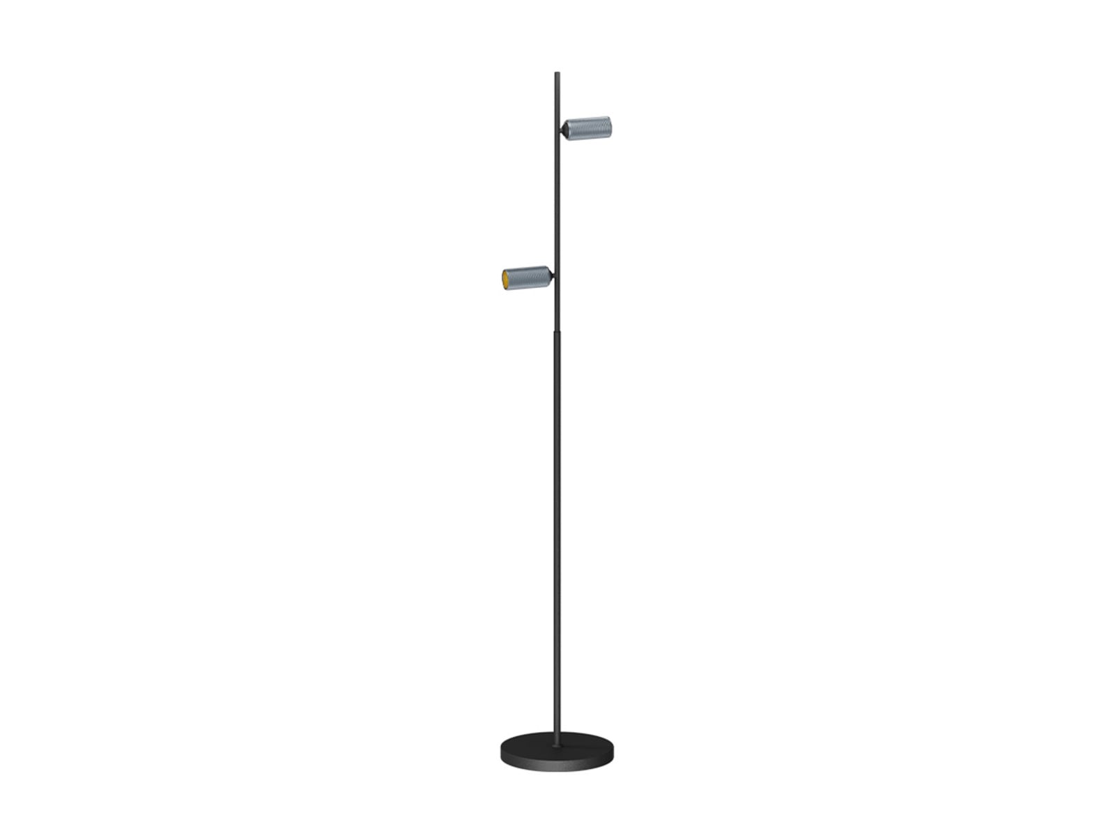 Decor F2 LED-gulvlampe, dæmpbar, sort/aluminium ANTIDARK - Stue