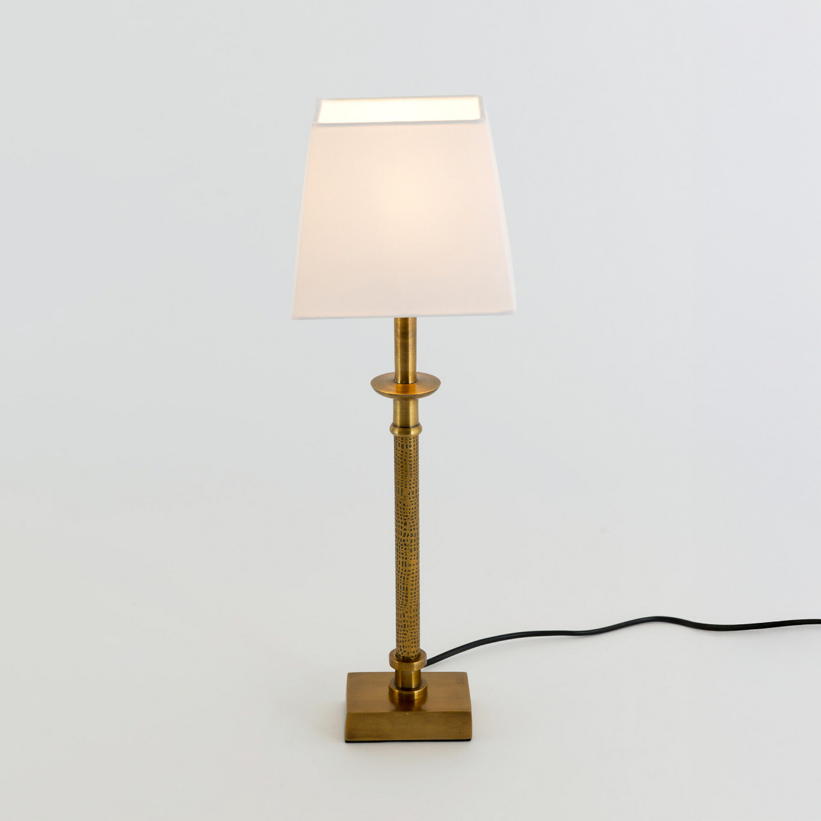Bordlampe PALMARIA, gull/hvit, høyde 52 cm, metall, E14