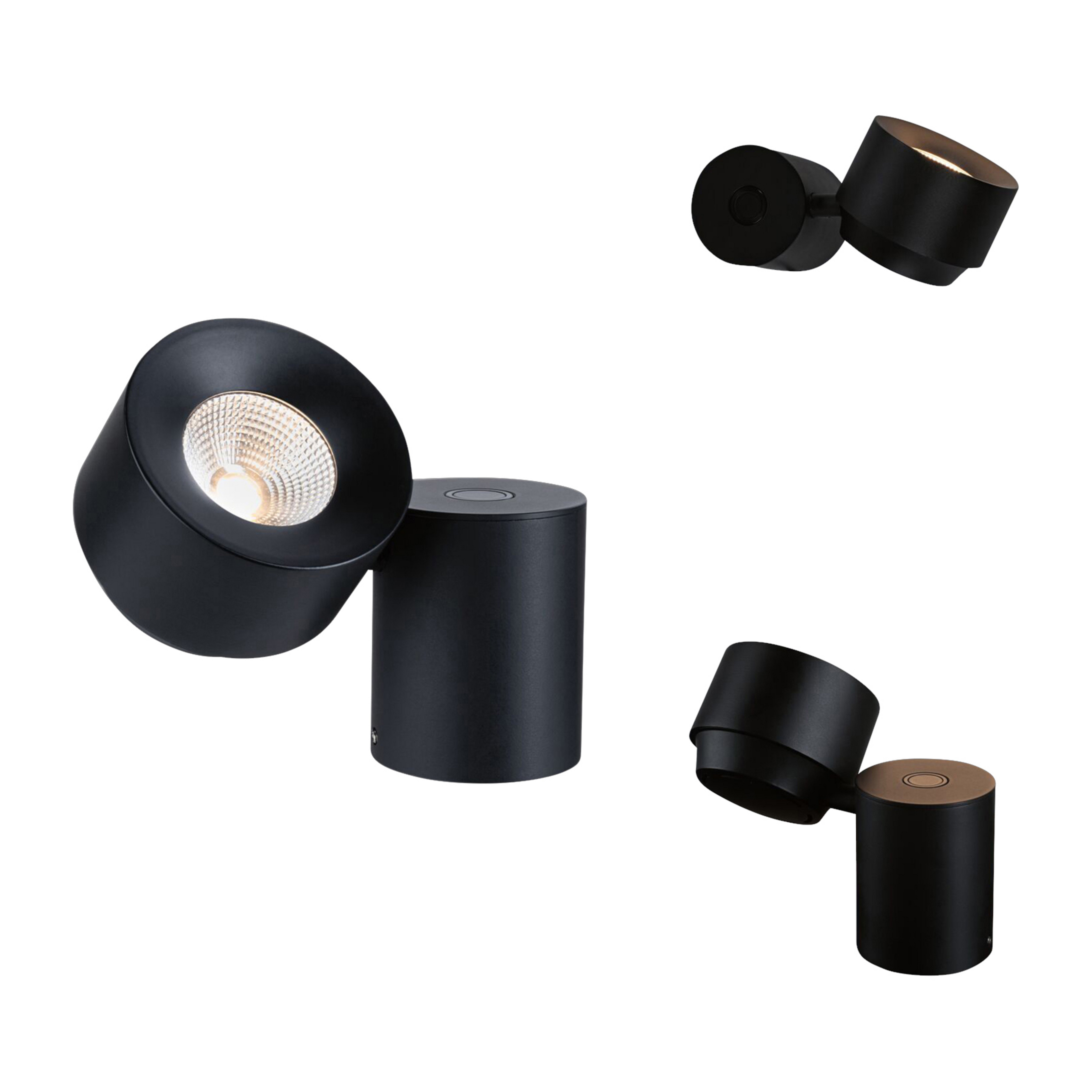 Puric Pane Lámpara de Sobremesa S 3-step Negro - Paulmann