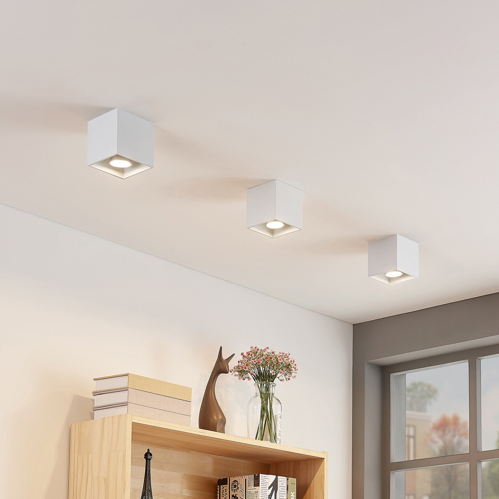 Parvin Square Focos de Superfície White - Lindby