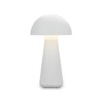 LED table lamp Fungo, rechargeable, white
