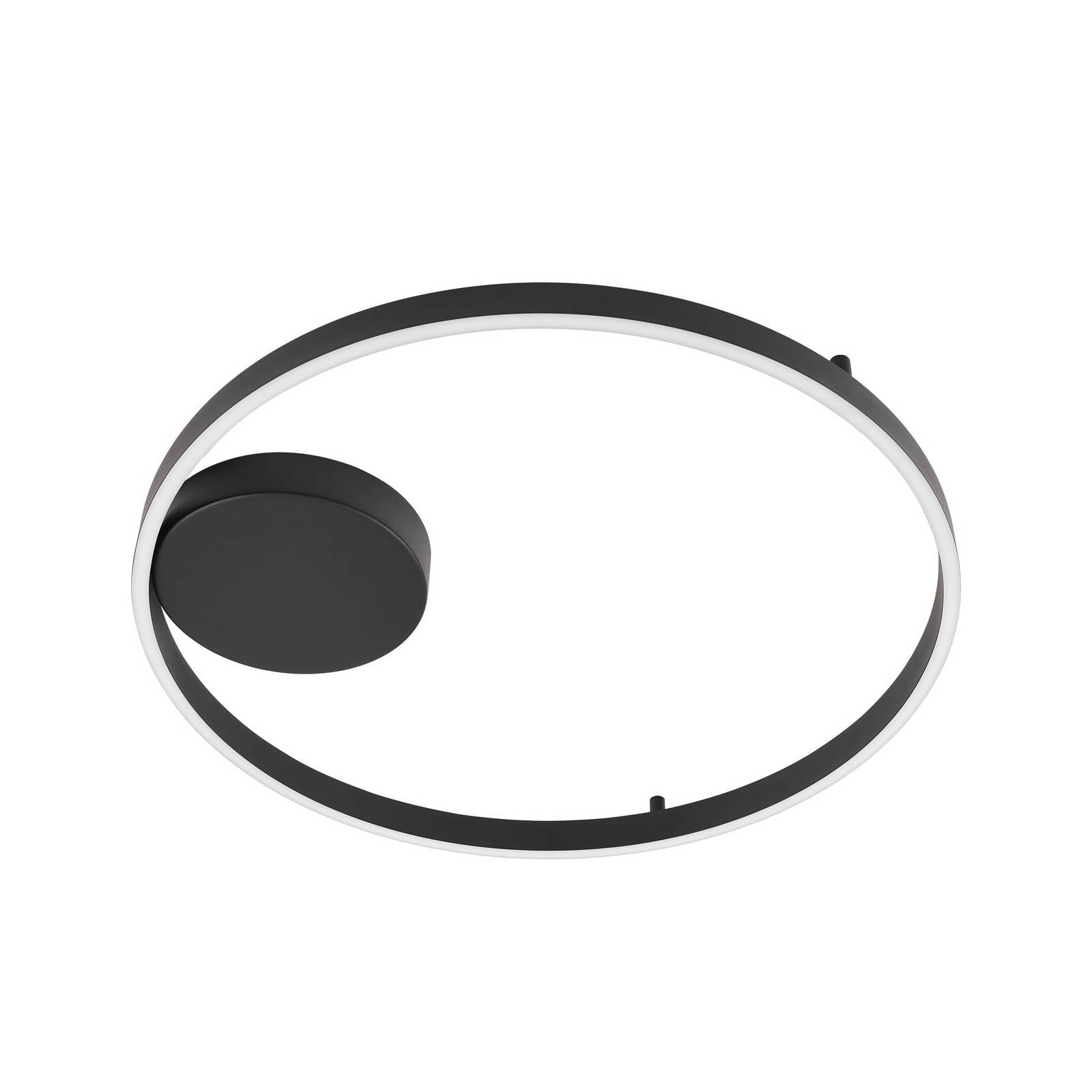 Lucande Smart-LED-Deckenleuchte Moise, schwarz, CCT, Tuya