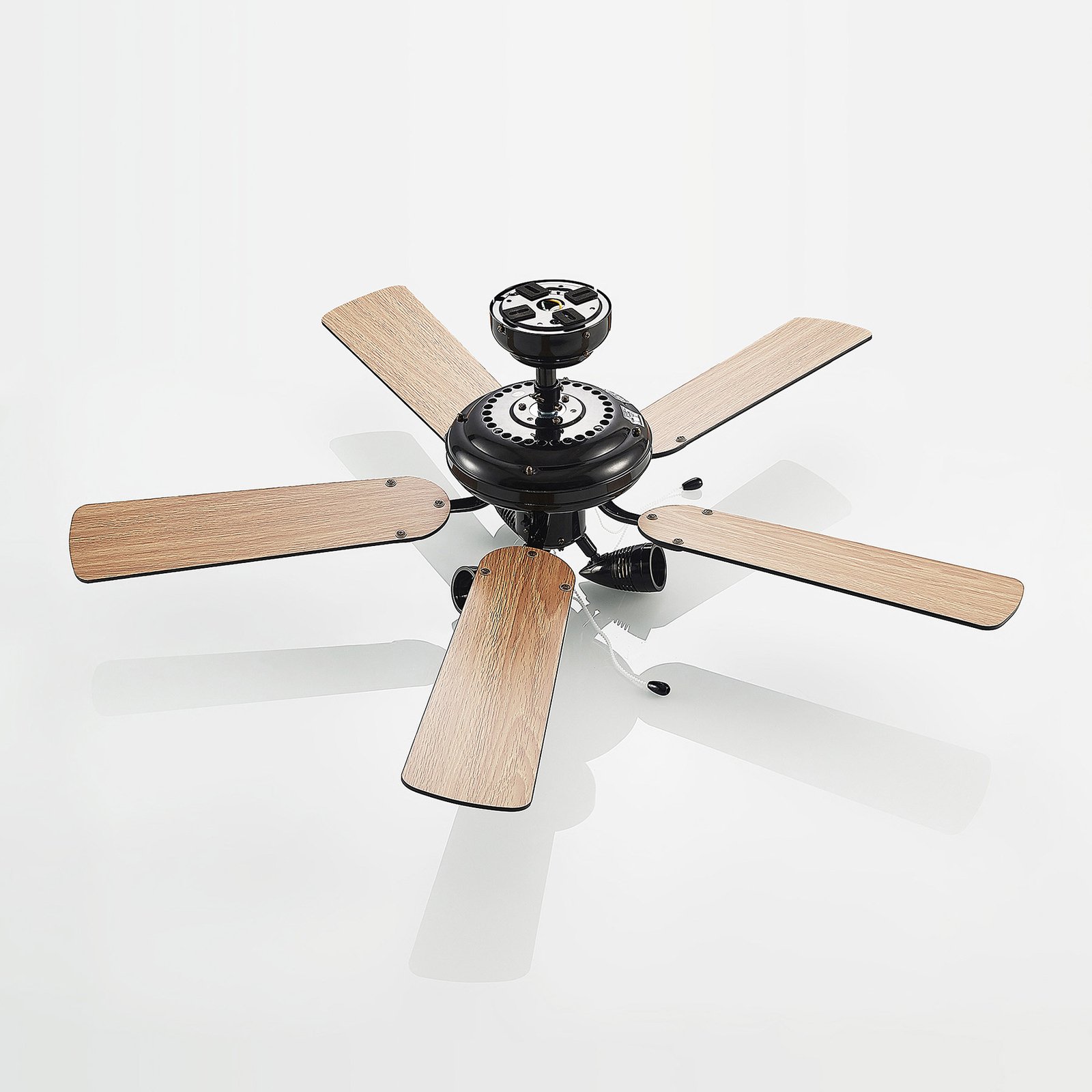 Lucande Deckenventilator mit Licht Anariki, leise, schwarz