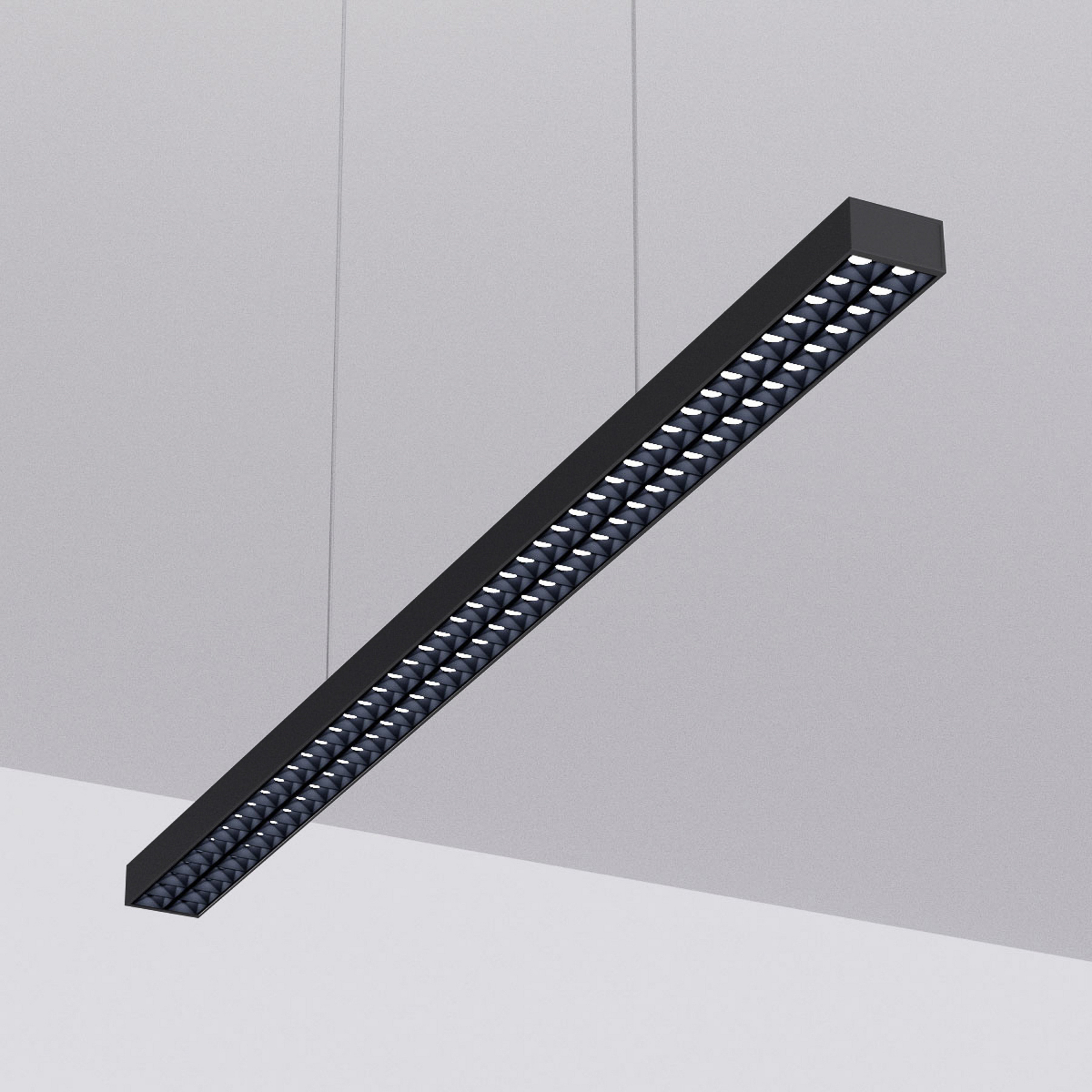 Arcchio LED-Büropendellampe Jolinda, schwarz, 118cm, up/down
