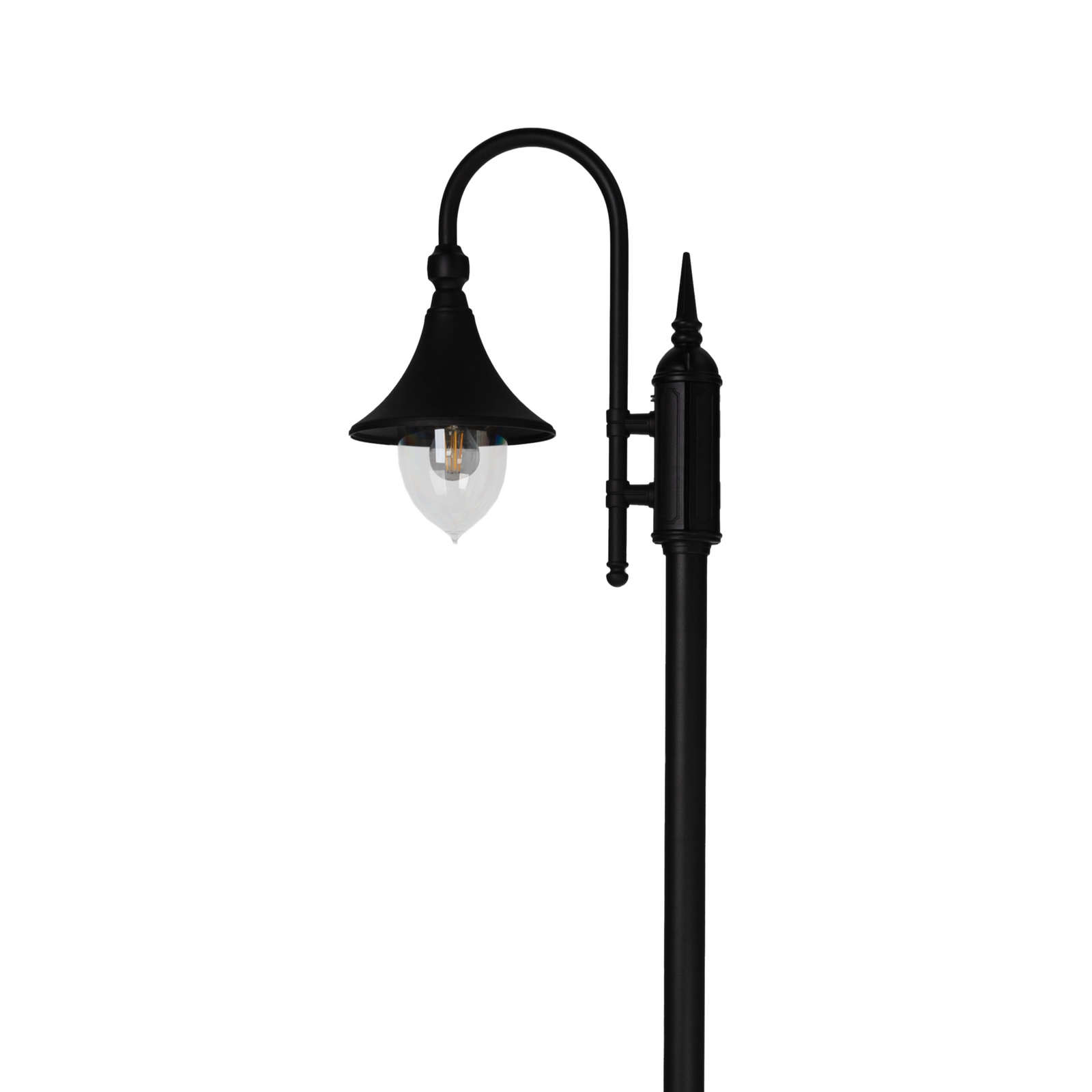 Florence 1 Outdoor Park Lamp for Concrete Anchor Black - Norlys