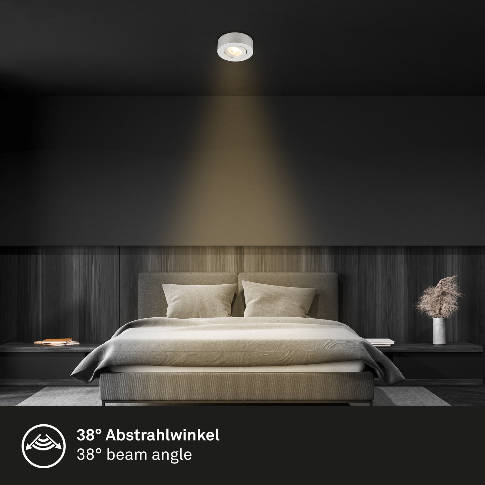 LED recessed light Desi, matt chrome, Ø9cm, dimmable, 3000K