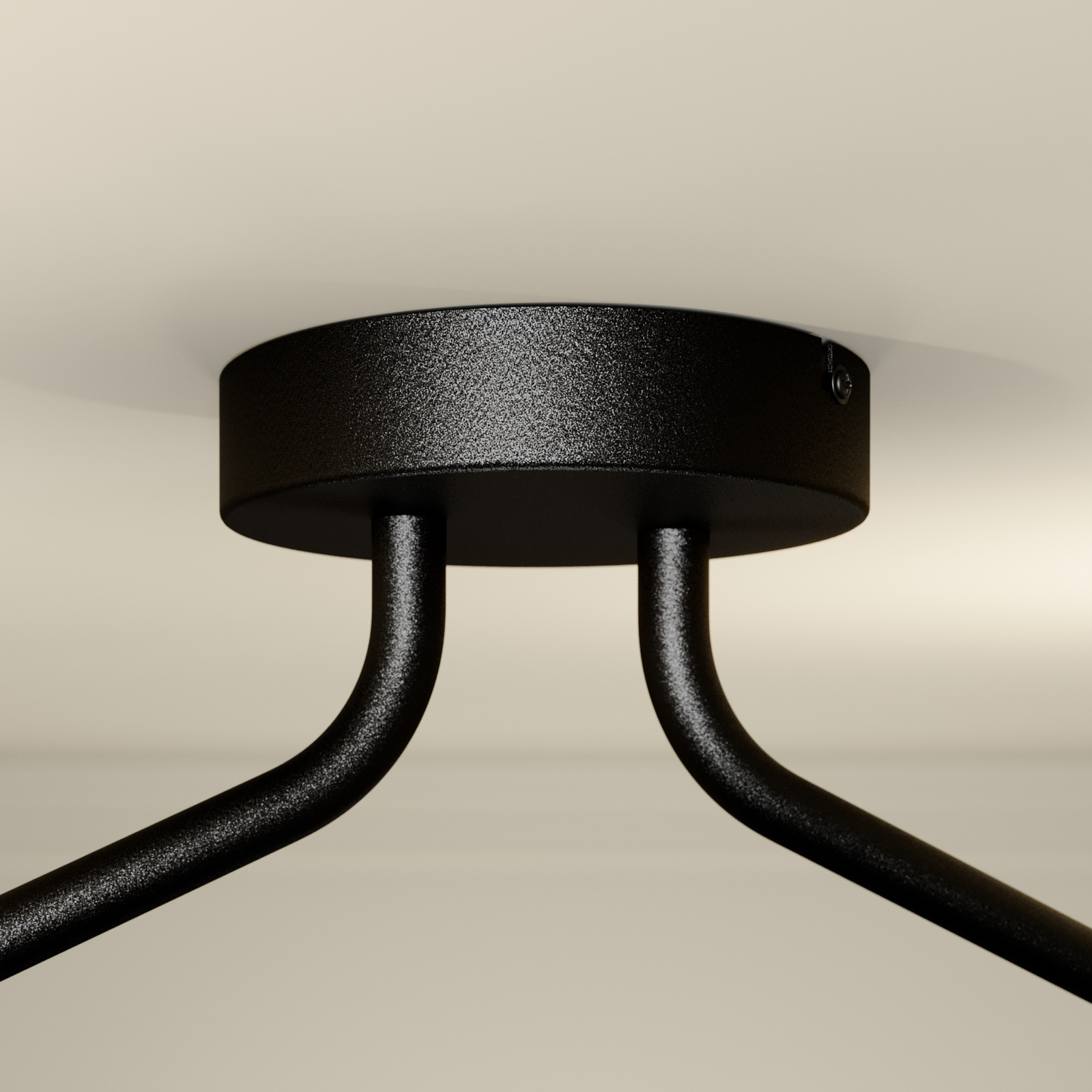 Lucande Carlea ceiling lamp 4-bulb black/nickel