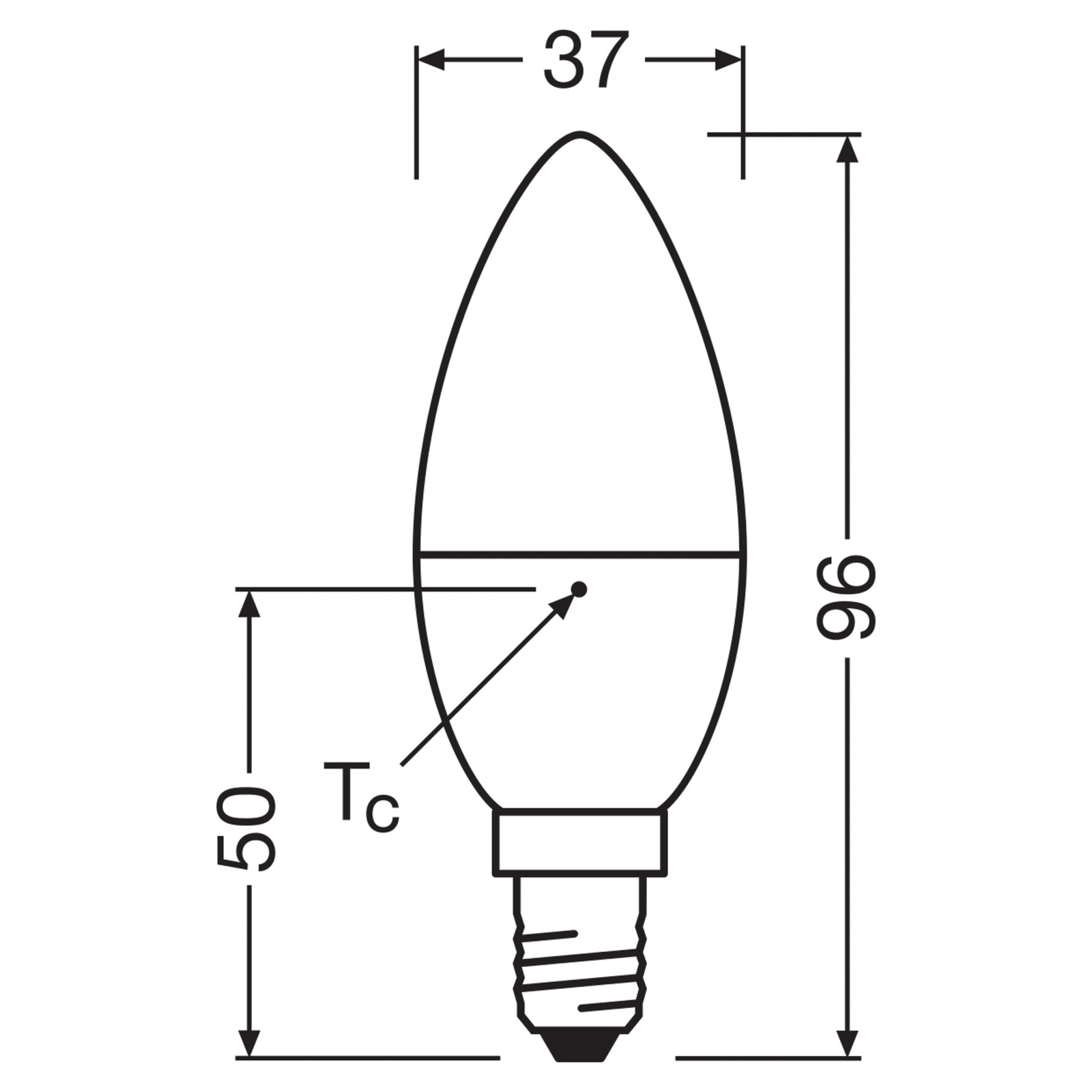 OSRAM LED-Leuchtmittel Kerze opal E14 4,9W 827 3er-Pack