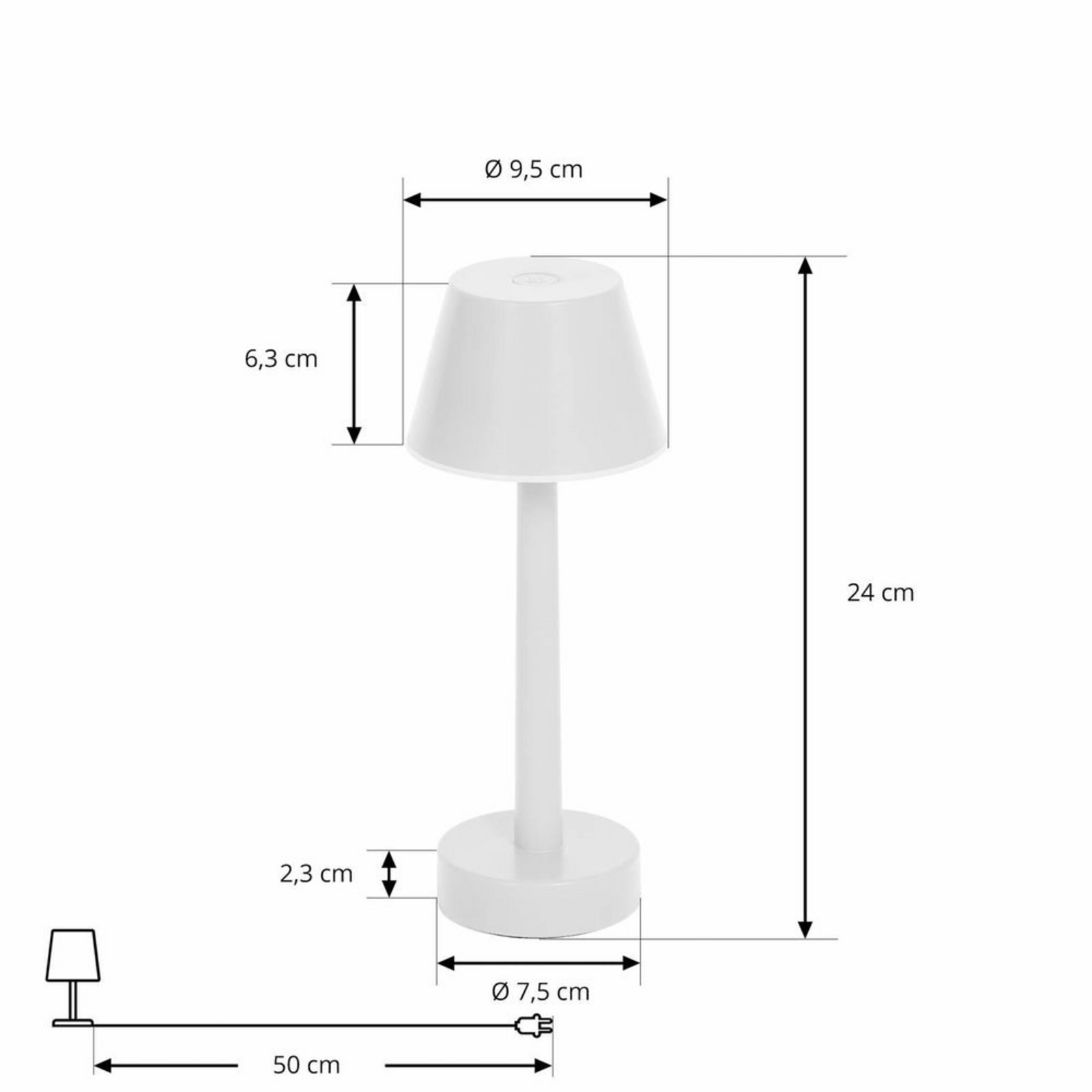 Gaja LED Portable Table Lamp IP44 RGBW White - Lindby