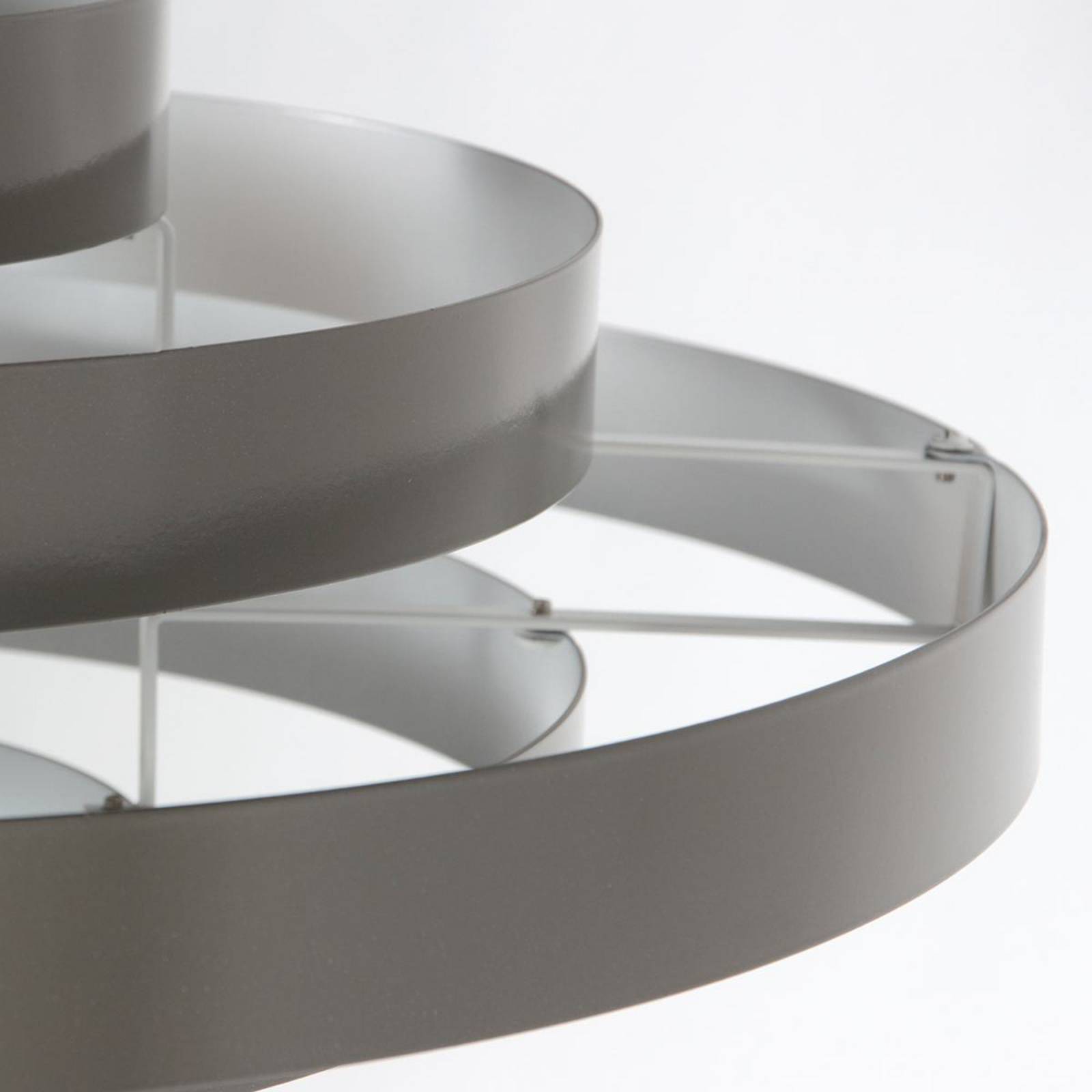 Hängeleuchte Halo Cirque, grau, Metall, Ø 50 cm, E27 günstig online kaufen