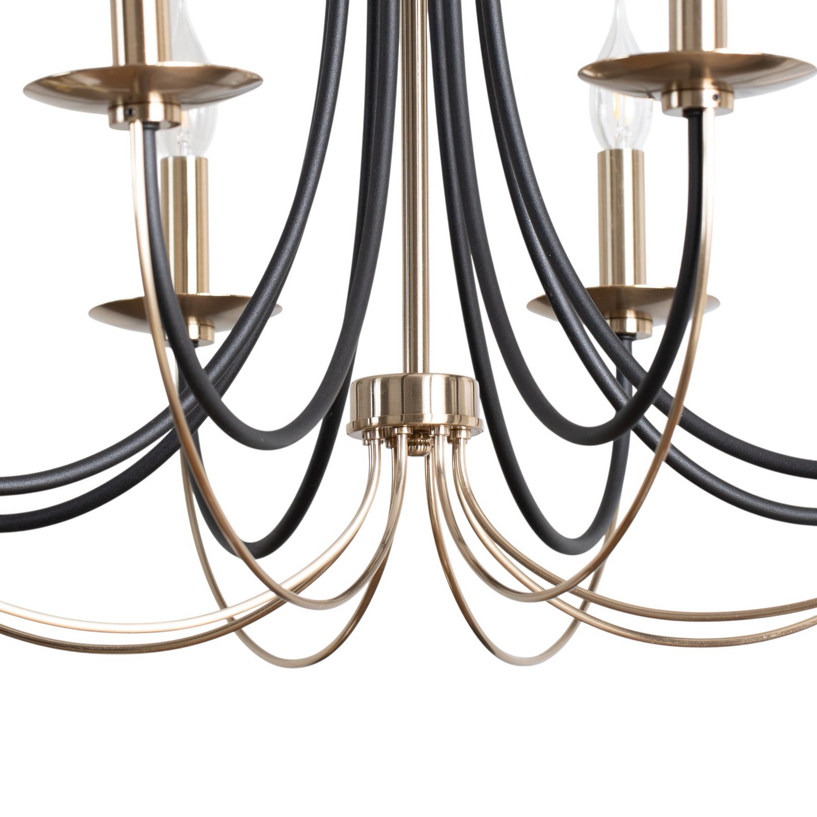 Ferra chandelier, antique brass, 8-bulb
