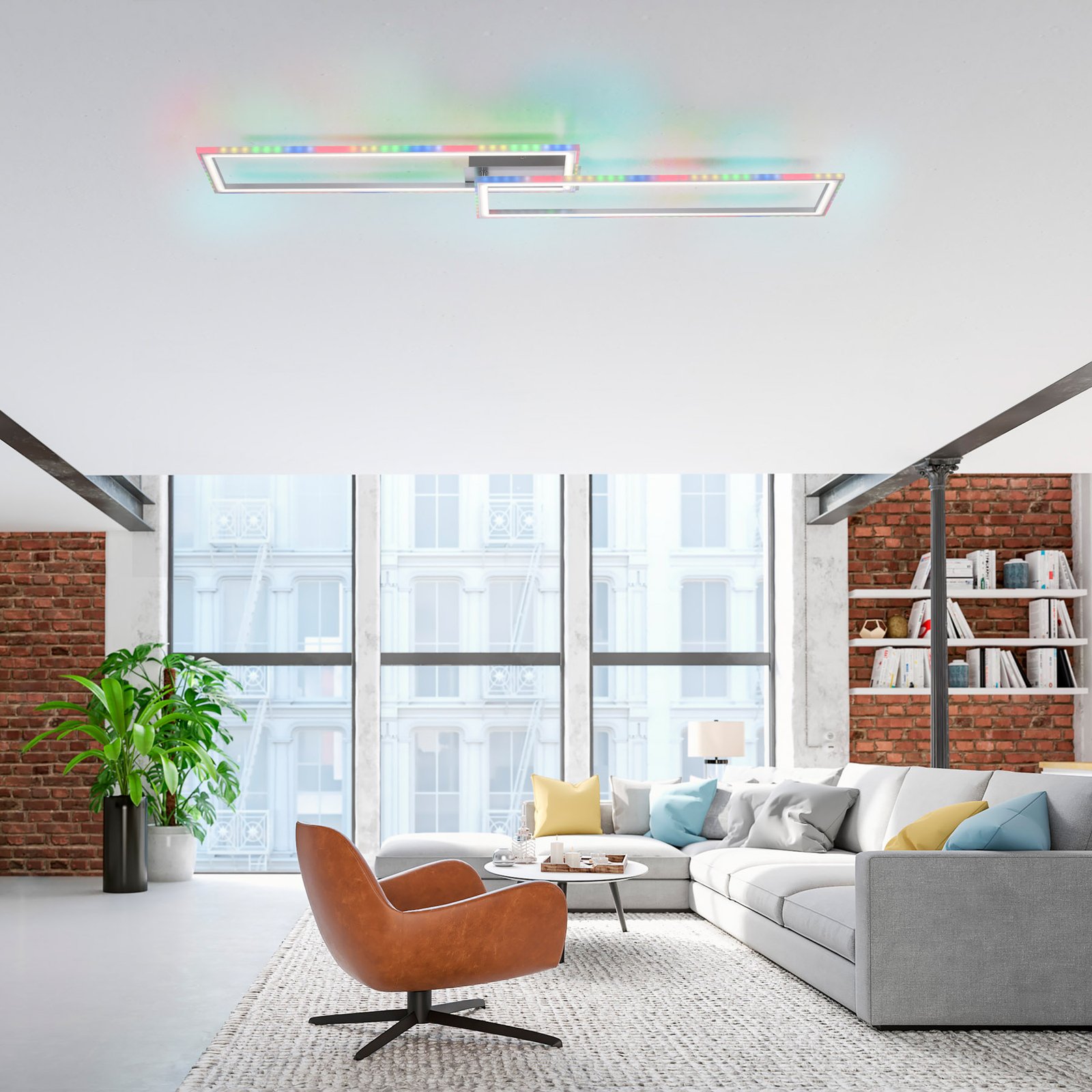 LED ceiling light Felix60, 121x29.5cm