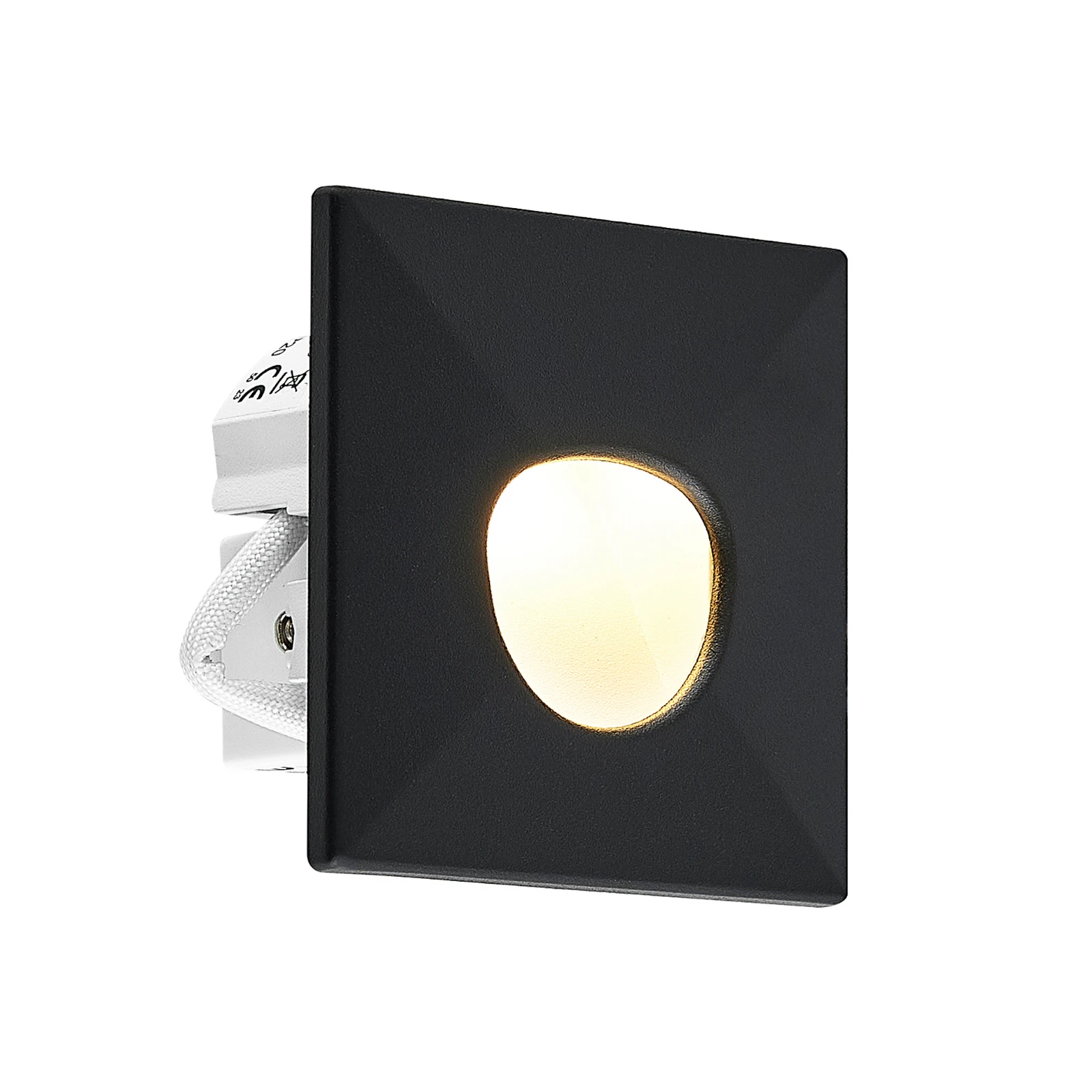"Molto Luce" LED įleidžiama lempa Wall 68R Sina SQ, juoda, CCT