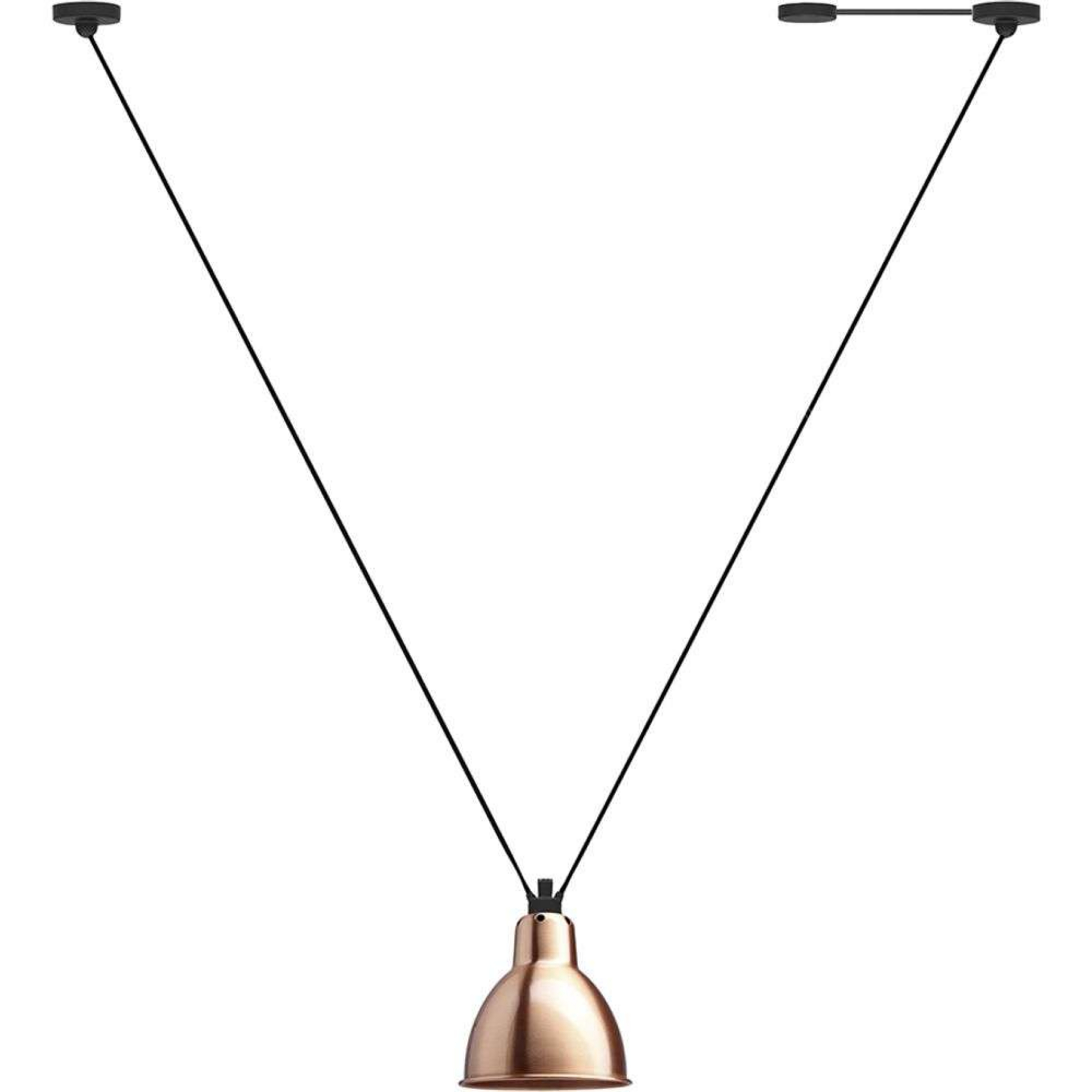 323 L Suspension Round Copper/White - Lampe Gras
