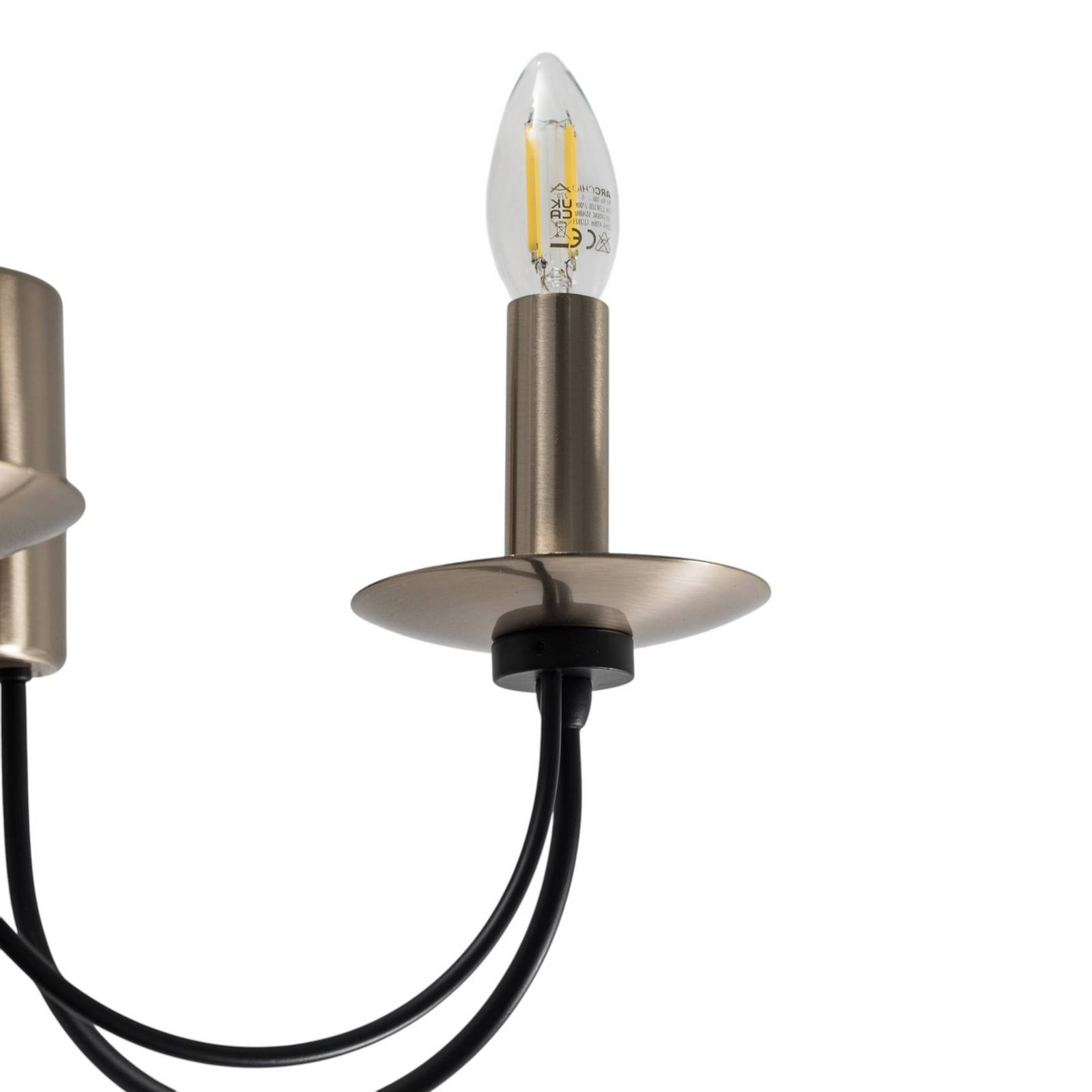 Lampa ścienna Dofa, mosiądz postarzany/czarny, 2-punktowa
