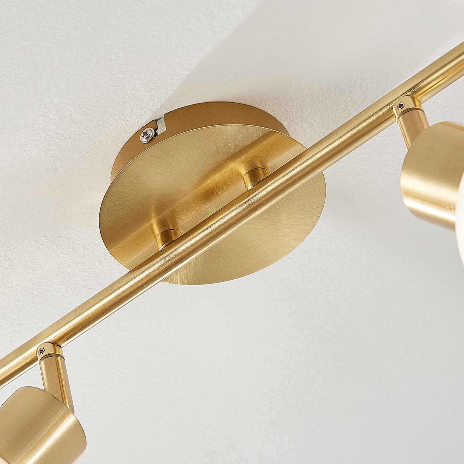 Elaina 2 Plafonnier Brass/Opal - Lindby