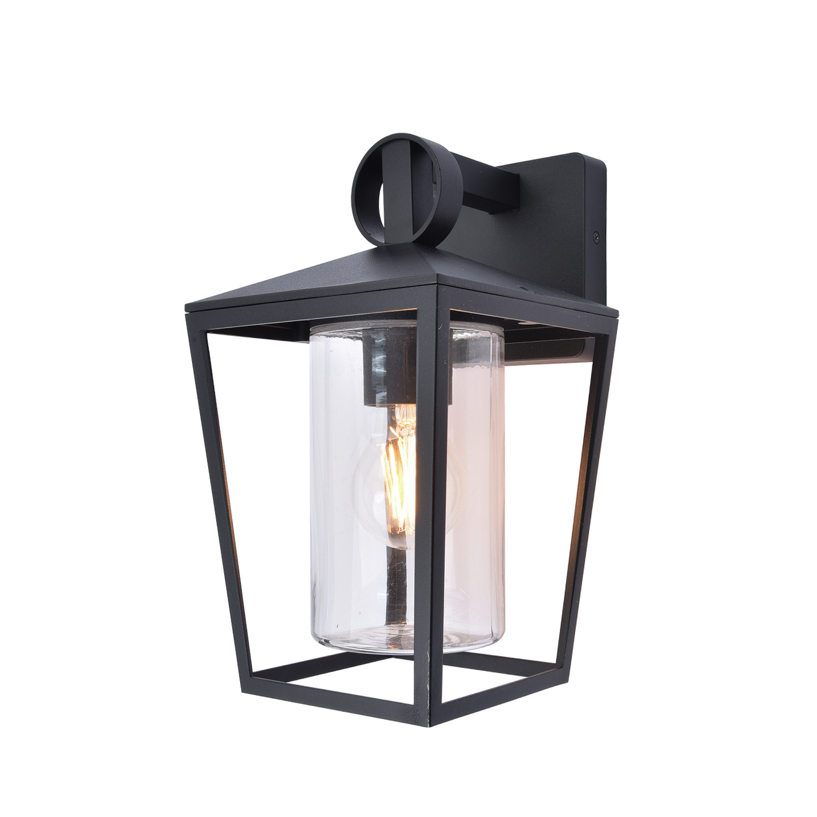 WEST-ulkoseinävalaisin, musta, korkeus 29 cm, metallia, IP44, E27